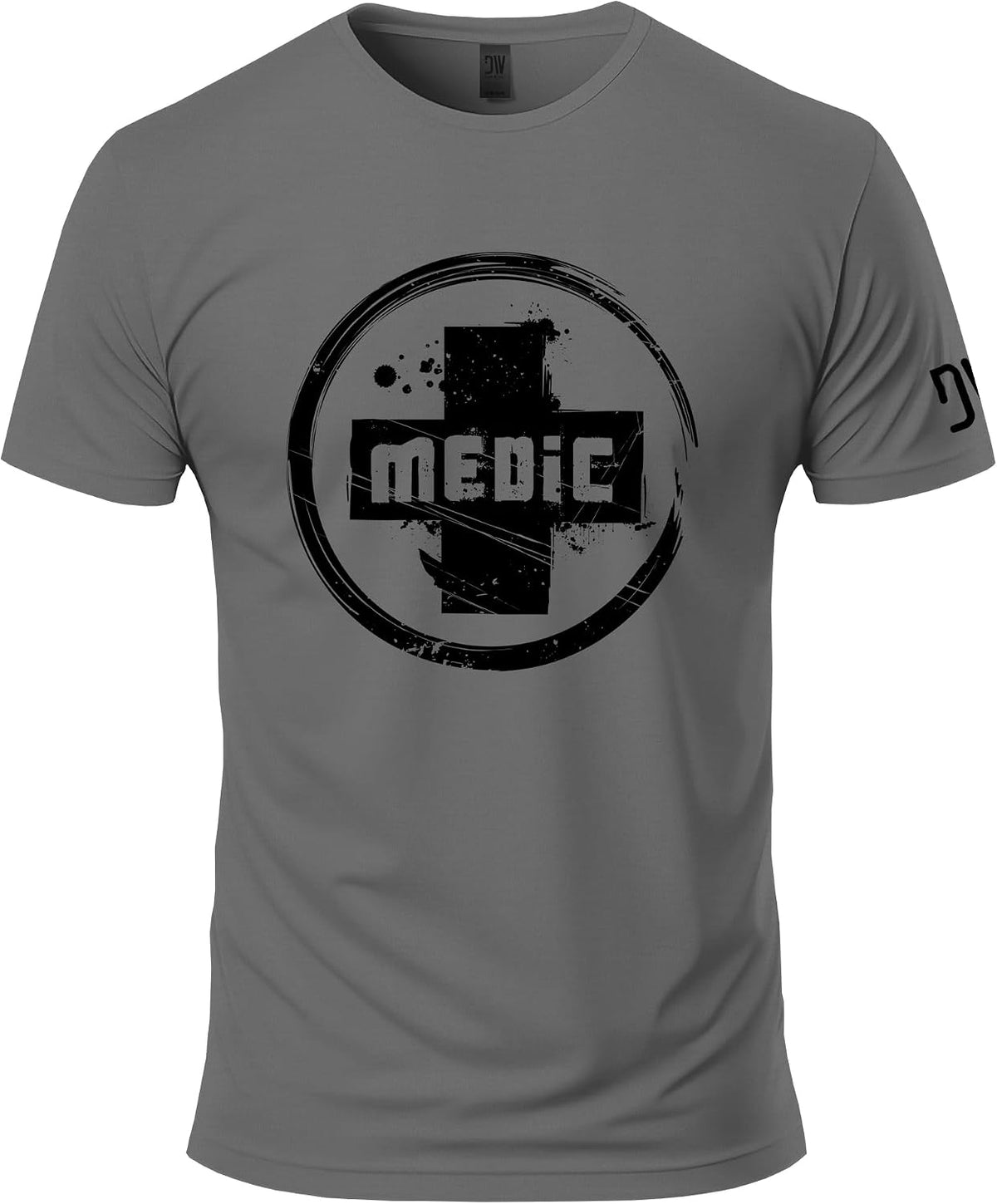 Dion Wear Medic T-Shirt - Soft Cotton Crew Neck Shirt for Men - Charcoal
