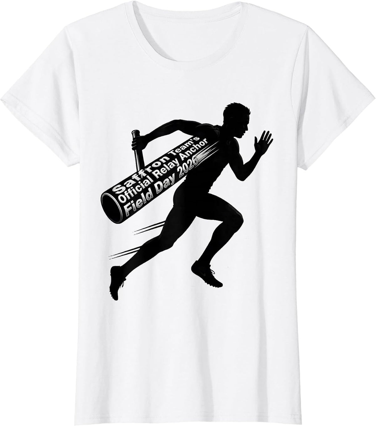 Women's Saffron Team's Official Relay Anchor — Field Day 2026 T-Shirt - White