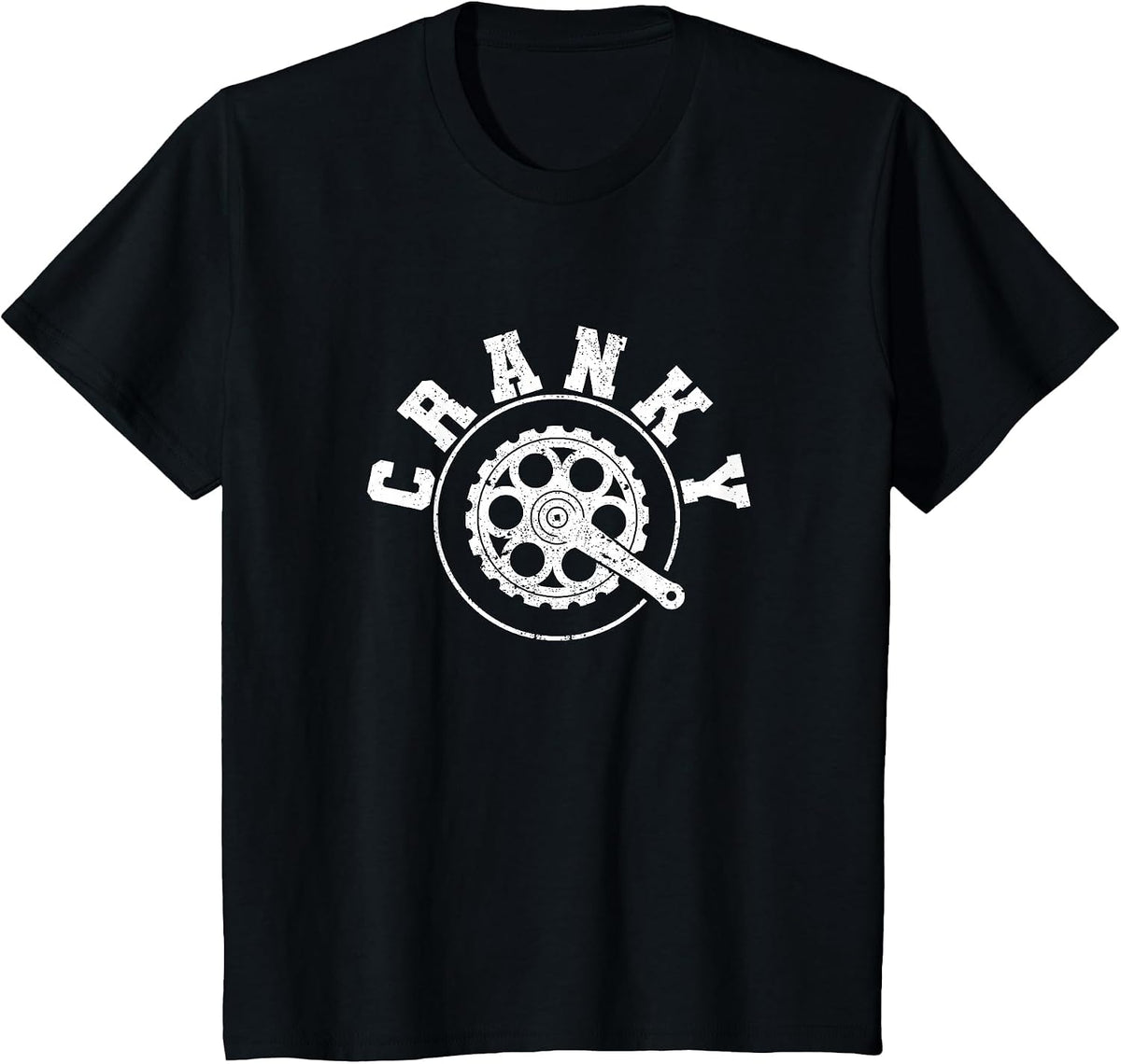Cranky Funny Bicycle Lover Crank Cycling Biker Mountain Bike T-Shirt - Black