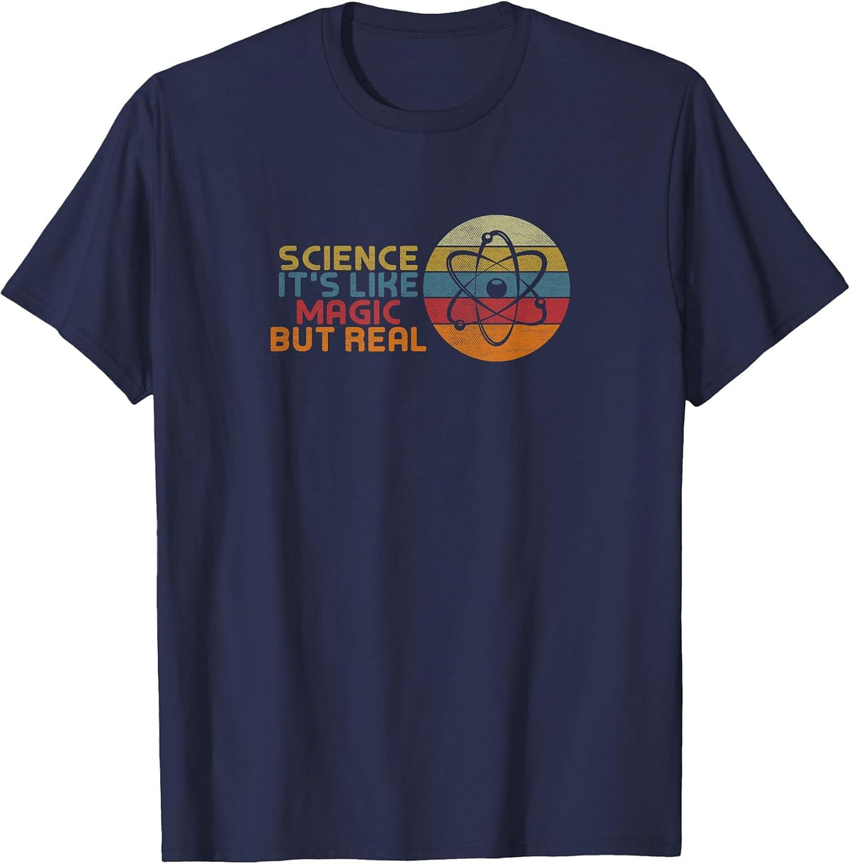 Periodic Table Student Science its Like Magic but Real T-Shirt - Navy Blue