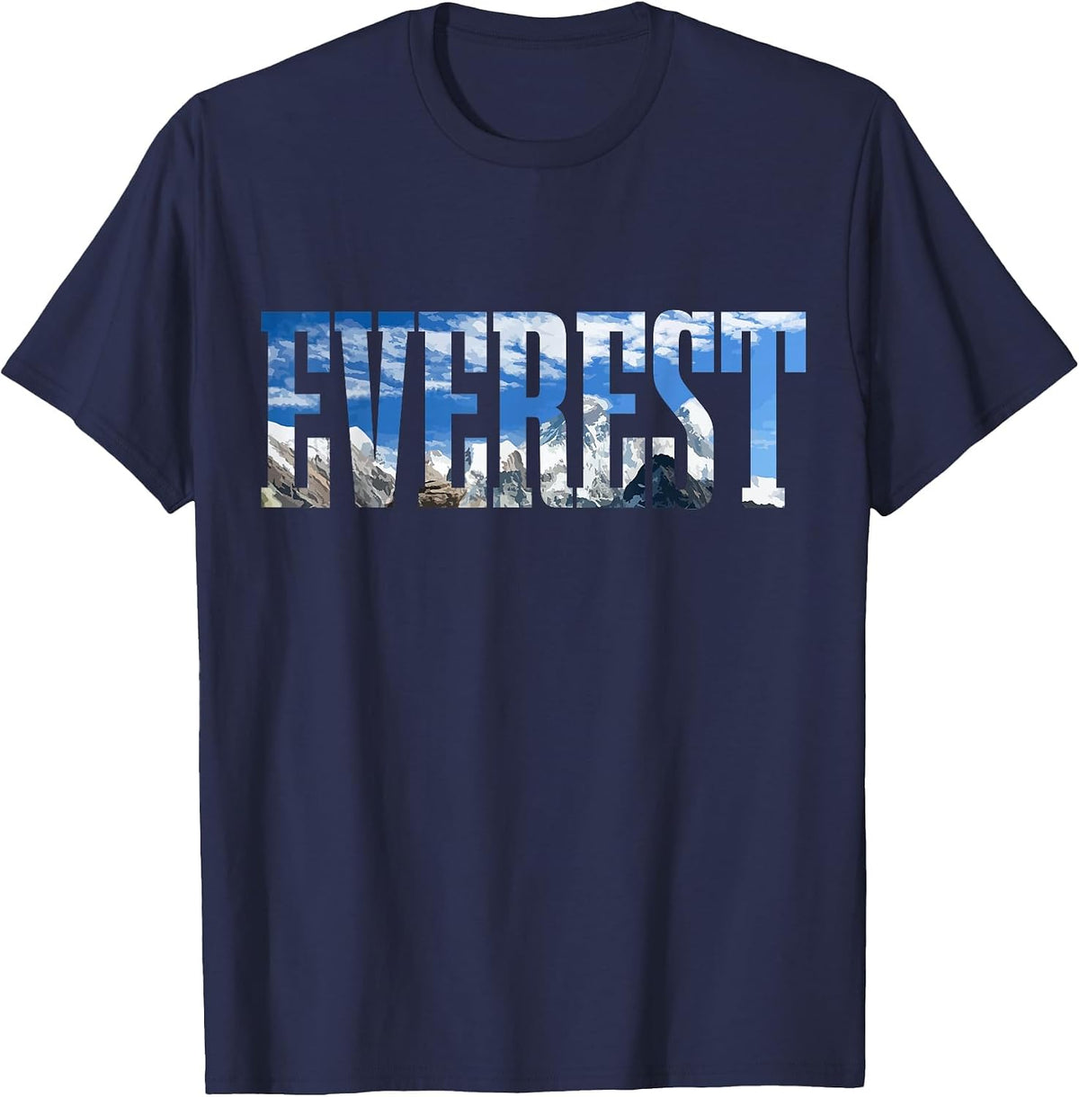 Mount Everest Expidition Mt Mountaineers T-Shirt - Navy Blue