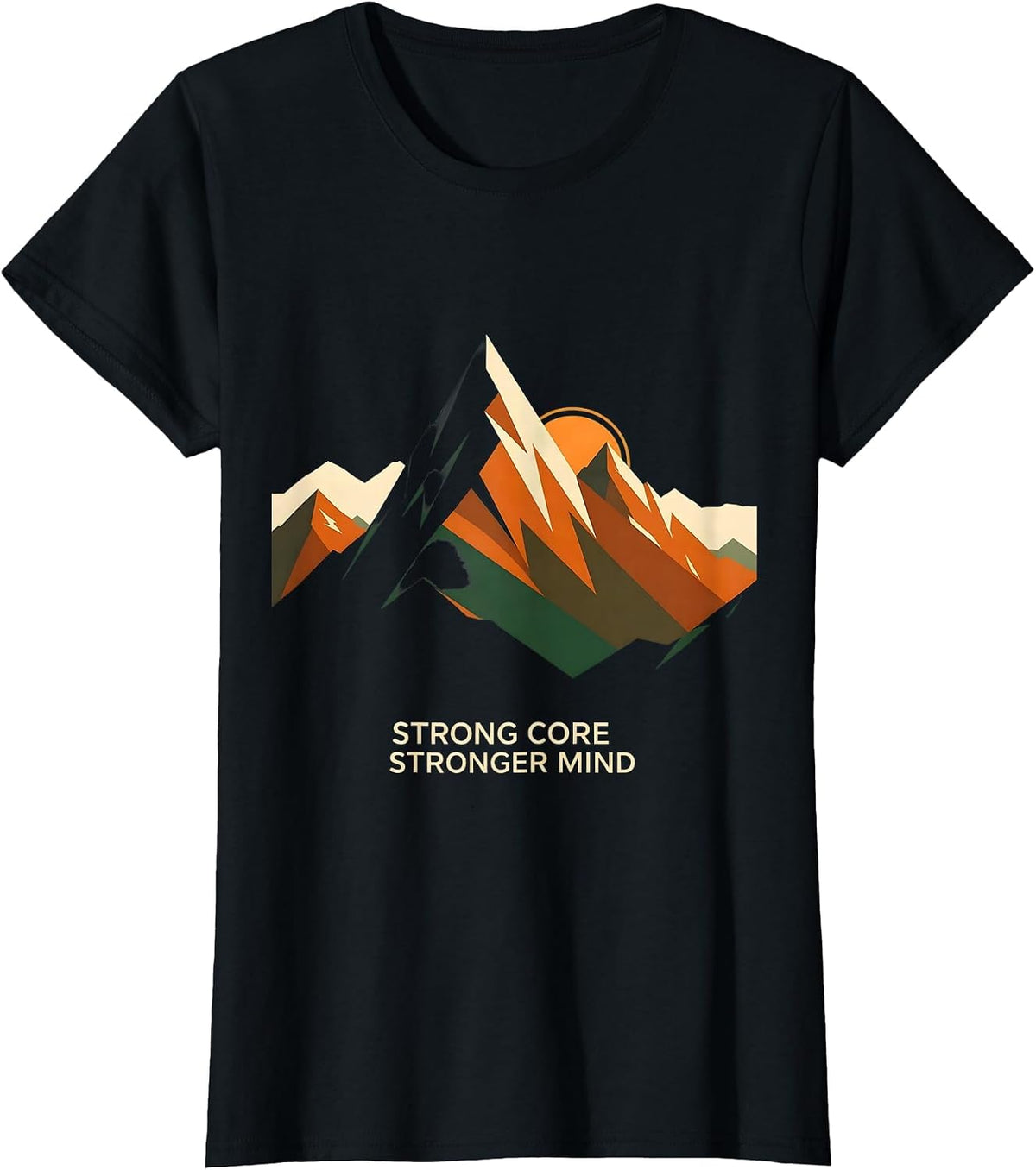 Strong Core Stronger Mind Pilates Design T-Shirt - Black