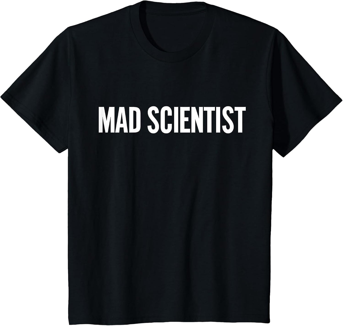 Mad Scientist Costume Funny Halloween Chemistery Nerd T-Shirt - Black