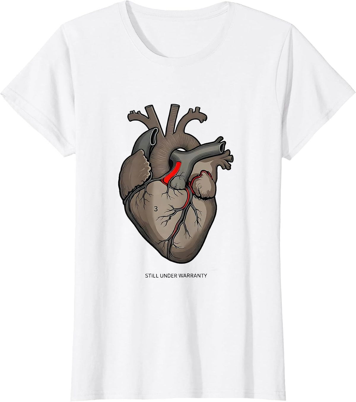 Still Under Warranty Funny Cardiac Nurse Heart Survivor T-Shirt - White