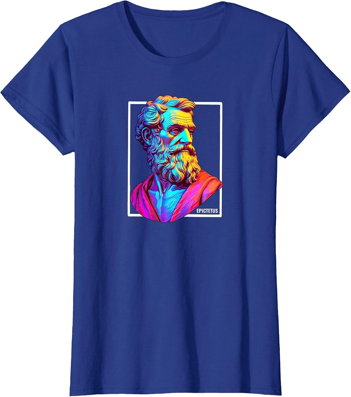 Epictetus Bust Stoic Stoicism Cool Roman Greek Philosopher T-Shirt - Royal Blue