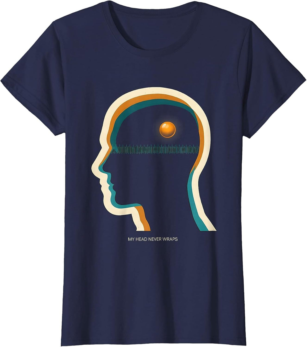 Women's My Head Never Wraps Funny Musical Theatre Kid Humor T-Shirt - Navy Blue