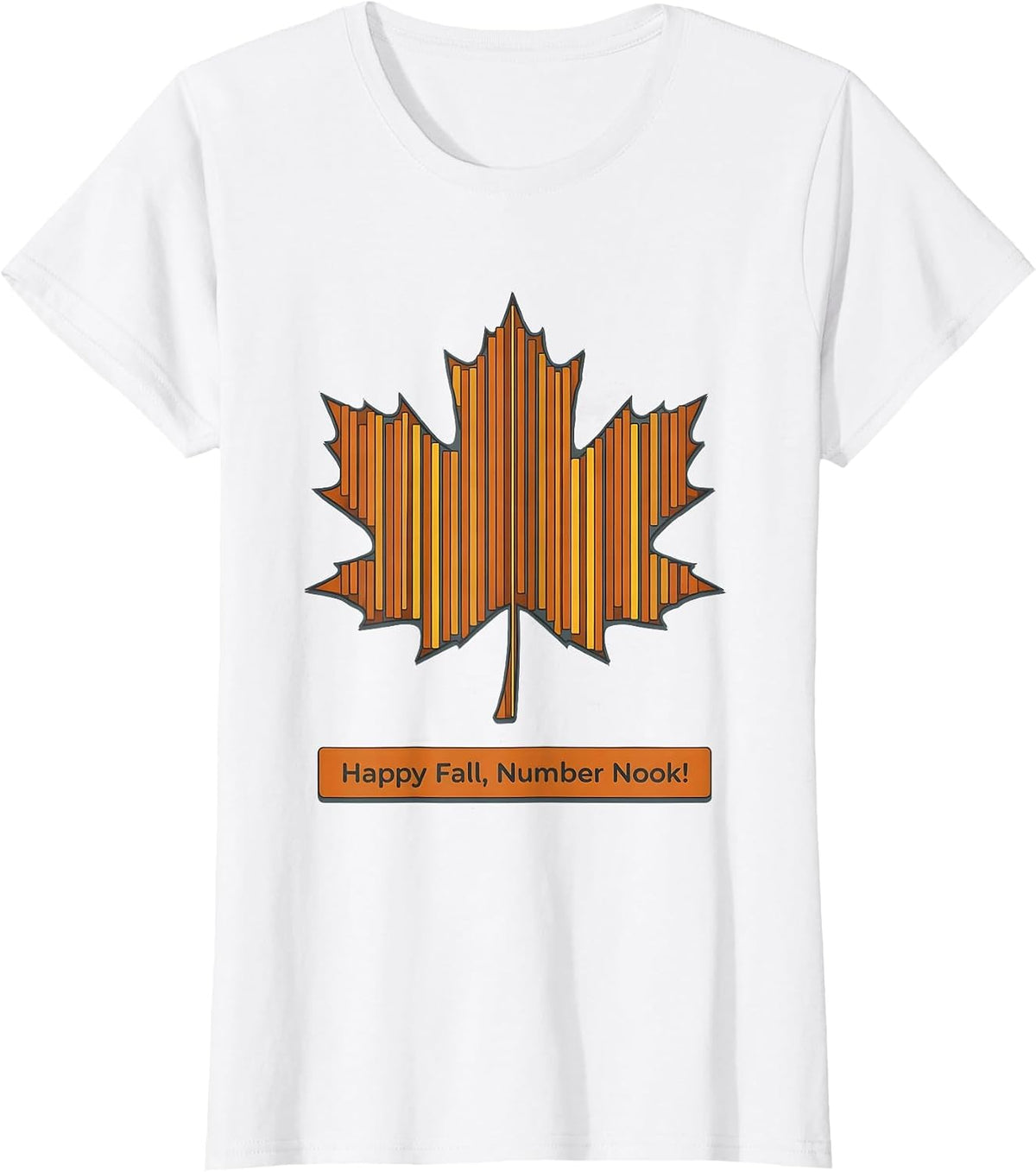 Happy Fall, Number Nook! Retro Teacher Fall Classroom Wear T-Shirt - White
