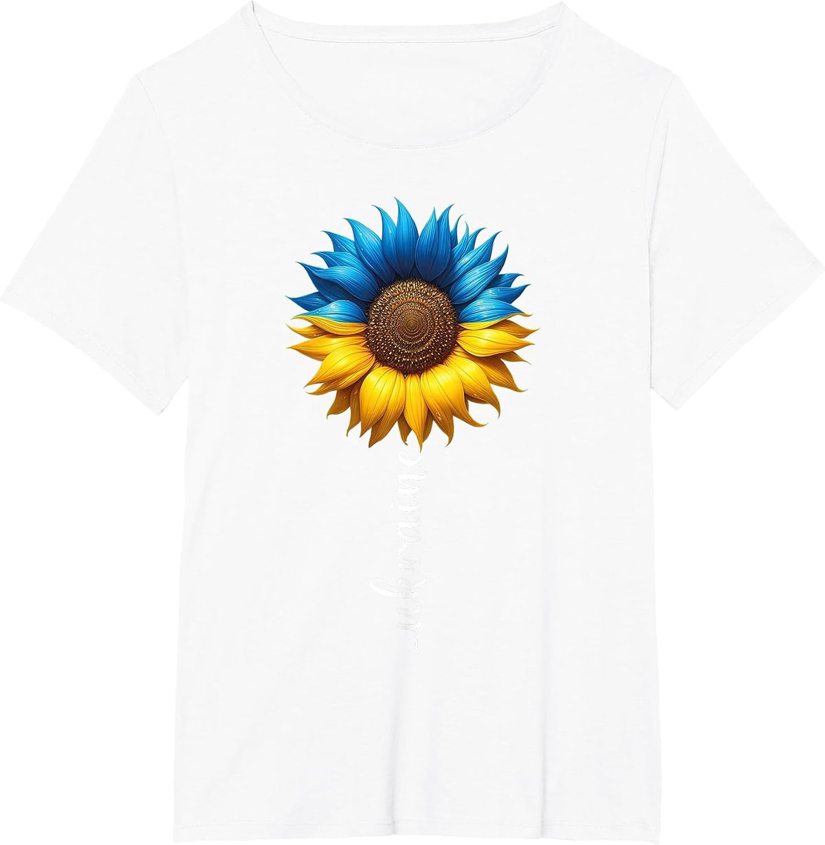 Ukraine Flag Sunflower Vintage Ukrainian Support Ukraine T-Shirt - White