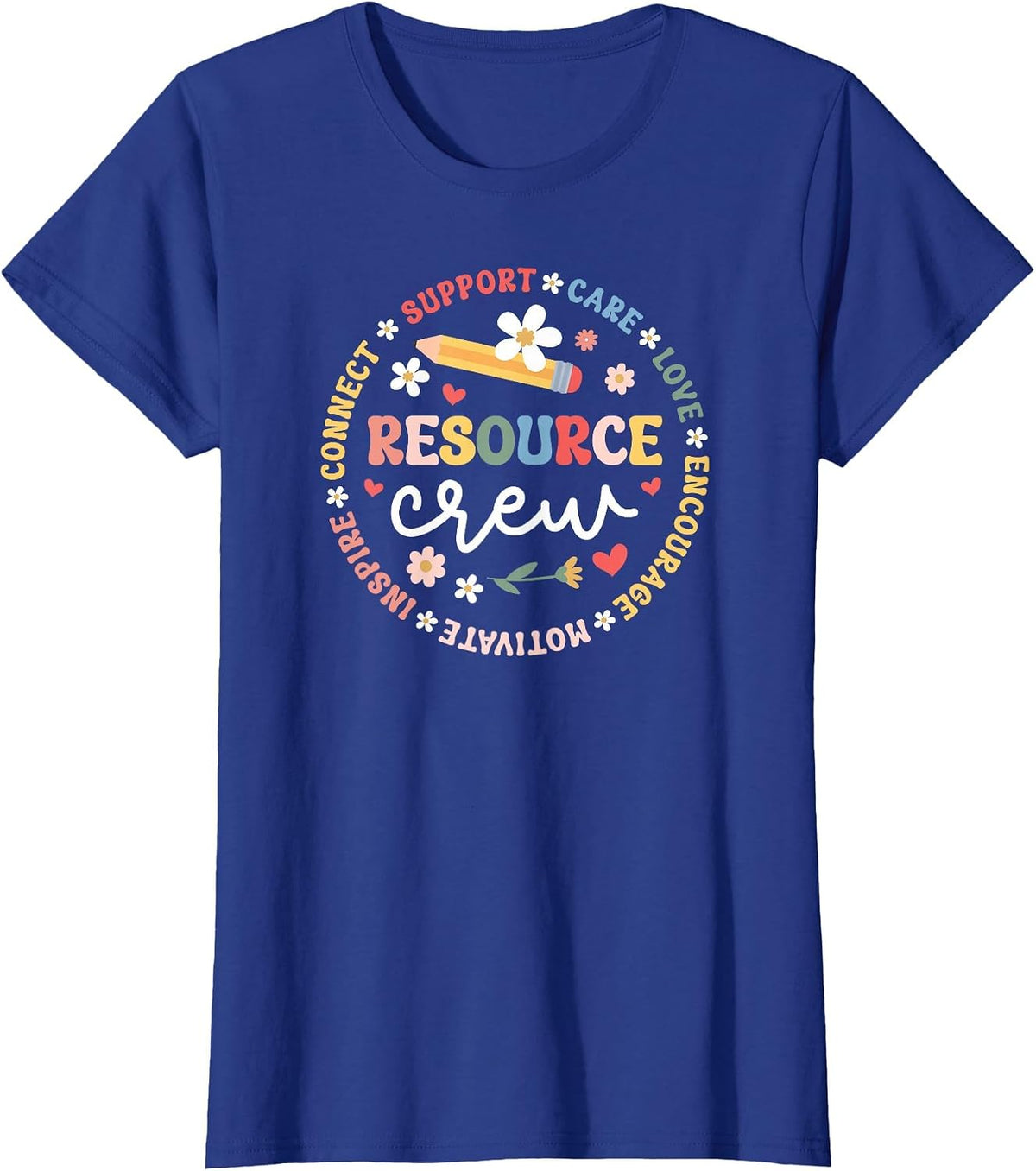 Resource Crew Appreciation Circle Resource Teacher Team T-Shirt - Royal Blue