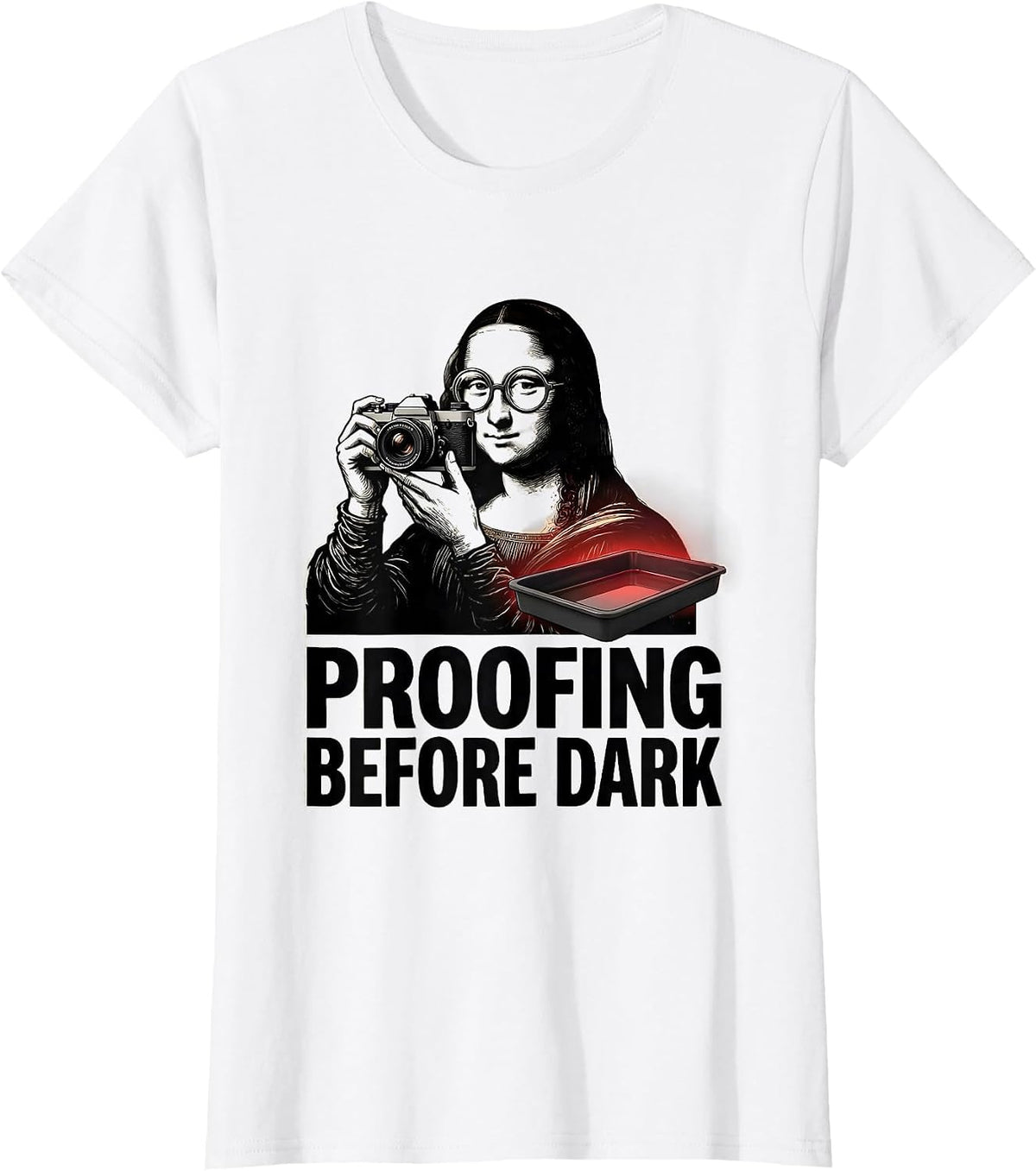 Proofing Before Dark Funny Photography Dark Aesthetic T-Shirt - White