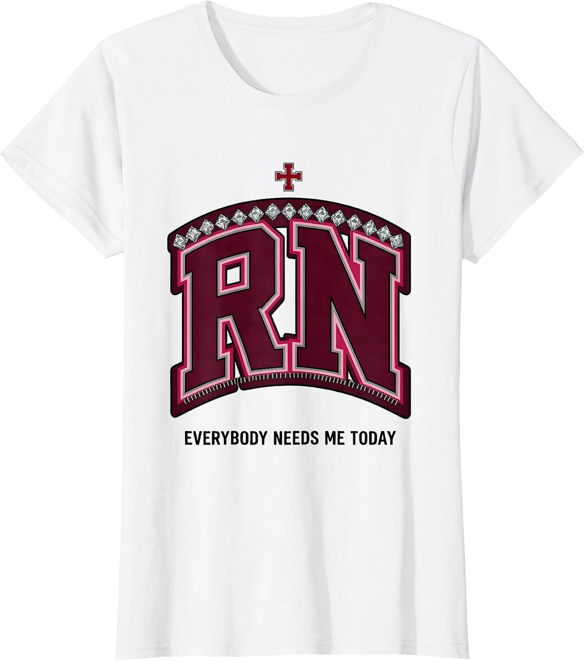Everybody Needs Me Today School Nurse Design T-Shirt - White