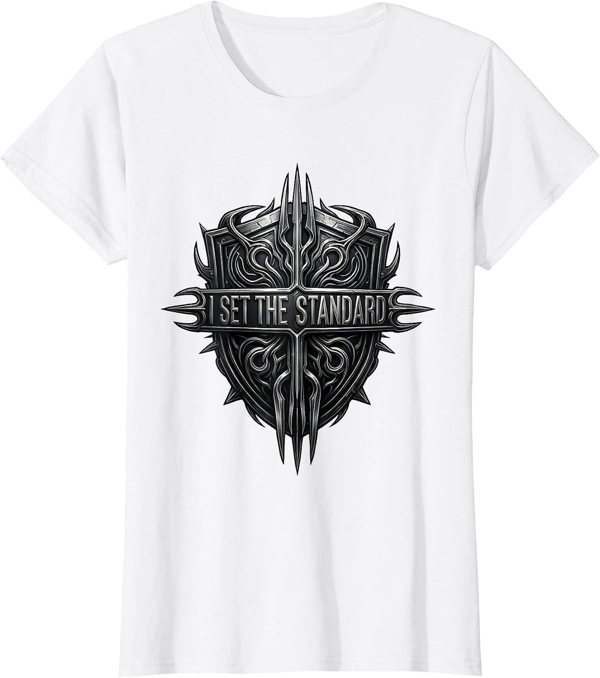 I Set The Standard Bold Statement Design T-Shirt - White