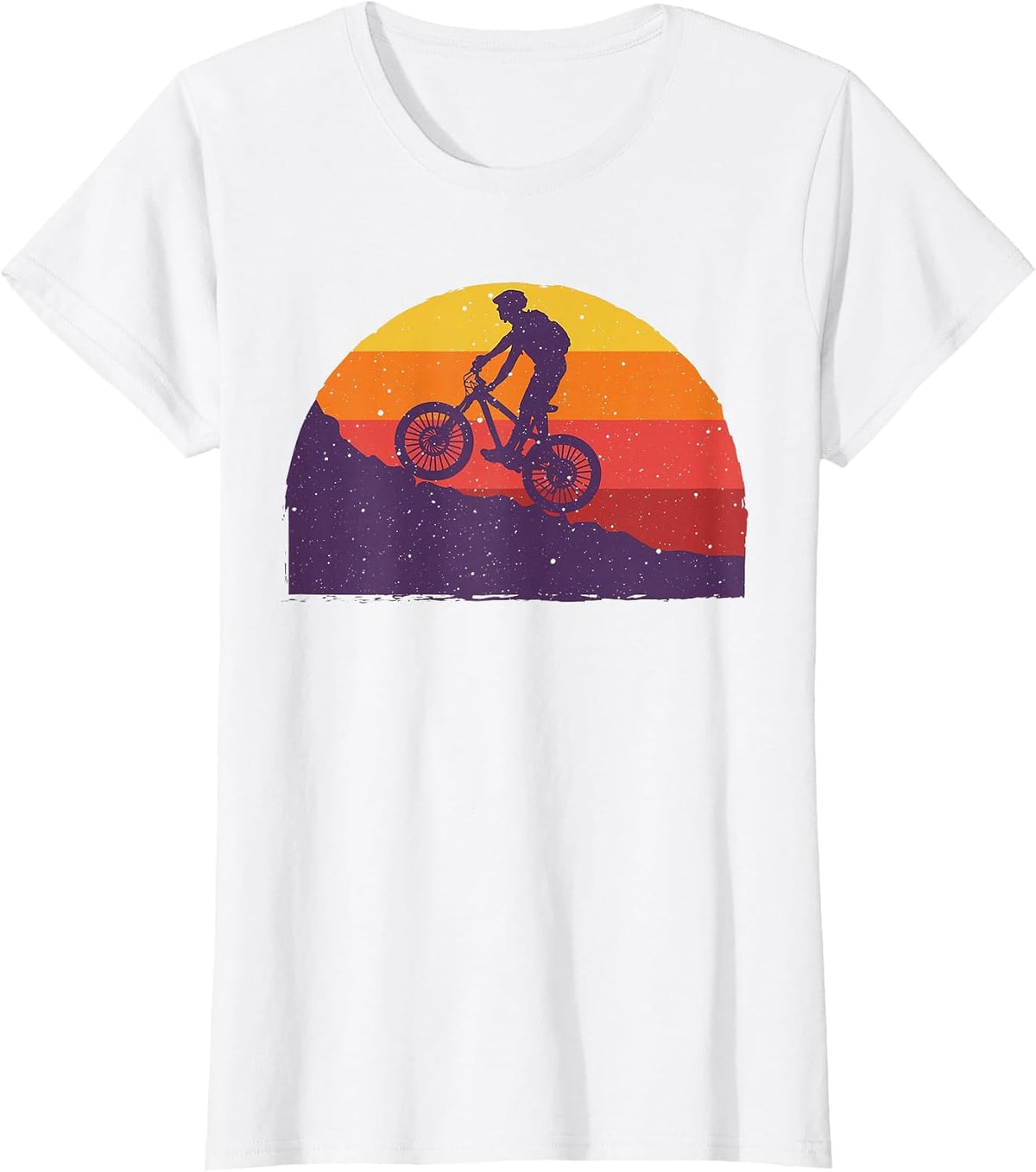 Cool Mountain Biking for Men Women Vintage Cycling MTB Biker T-Shirt - White