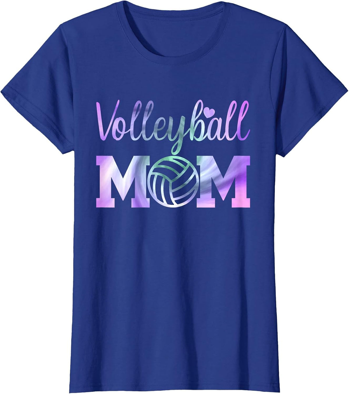 Tie Dye Volleyball Mom for Women Family Team Mommy T-Shirt - Royal Blue