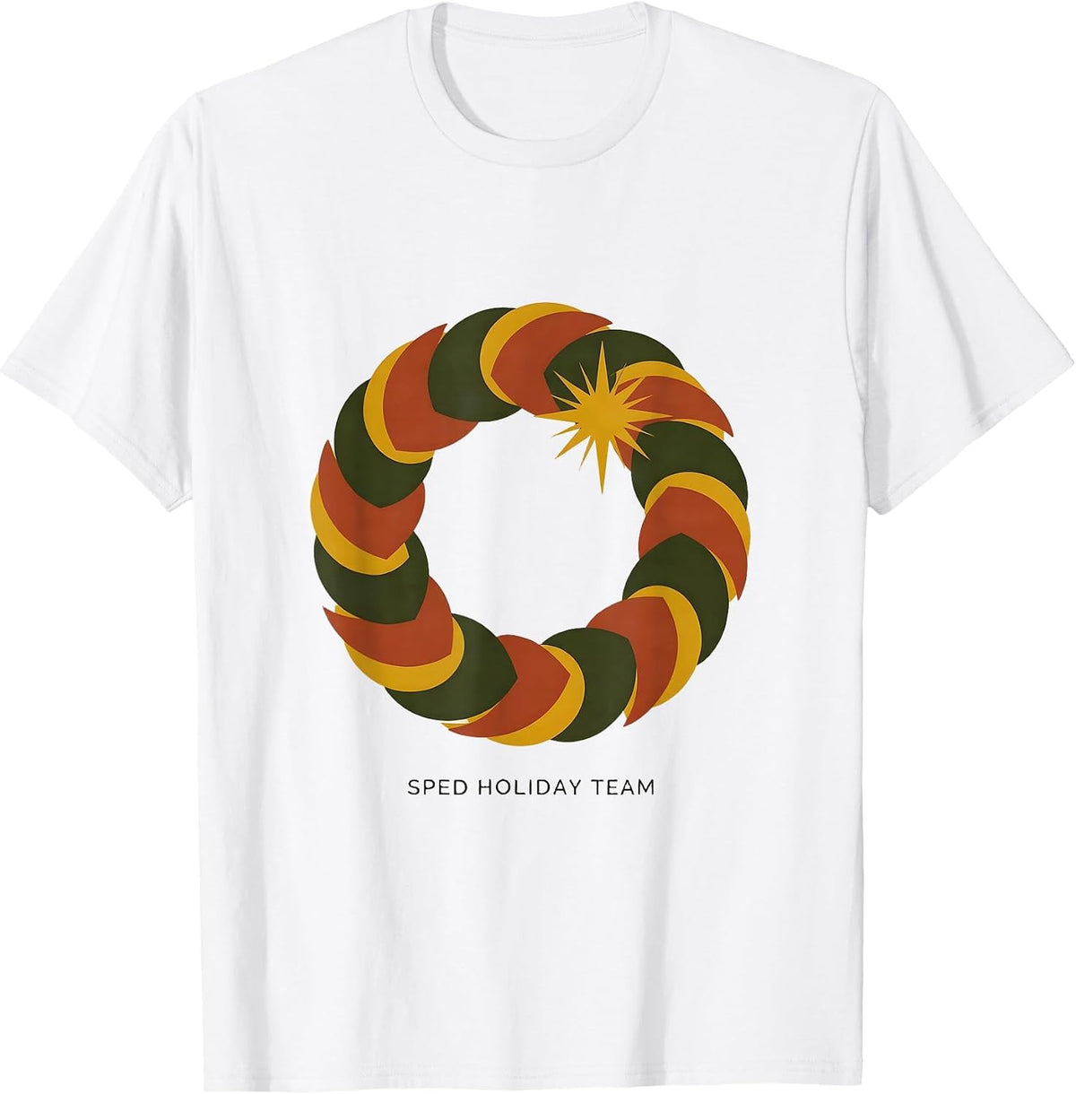 Men's SPED Holiday Team Midcentury Modern Christmas Special Ed T-Shirt - White