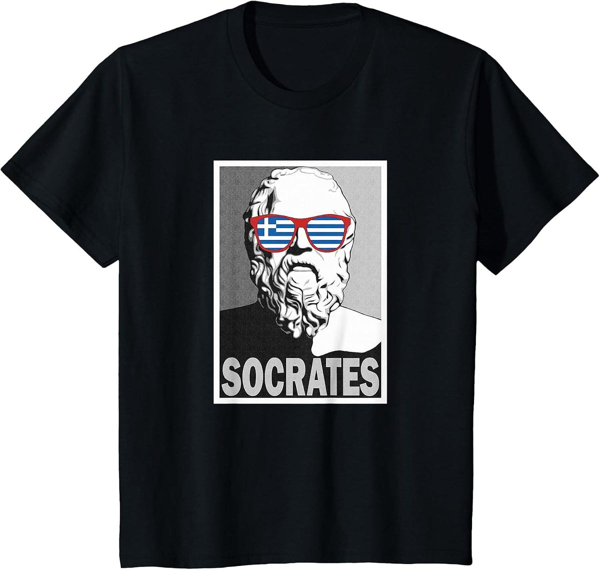 Socrates Ancient Greek Graphic Poster Style T-Shirt T-Shirt - Black