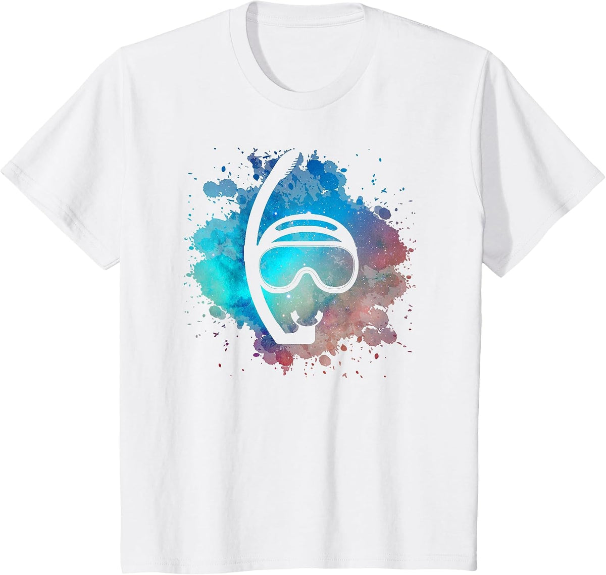 Diving Mask Snorkel Mask Diver Snorkelling Men Women Graphic T-Shirt - White
