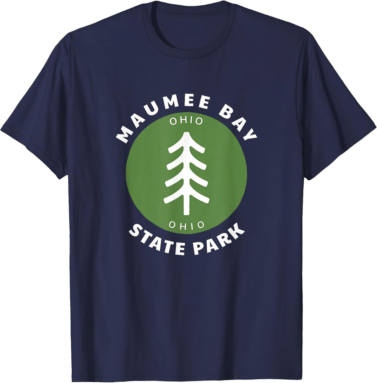 Maumee Bay State Park Ohio OH Tree Outdoor Forest T-Shirt - Navy Blue