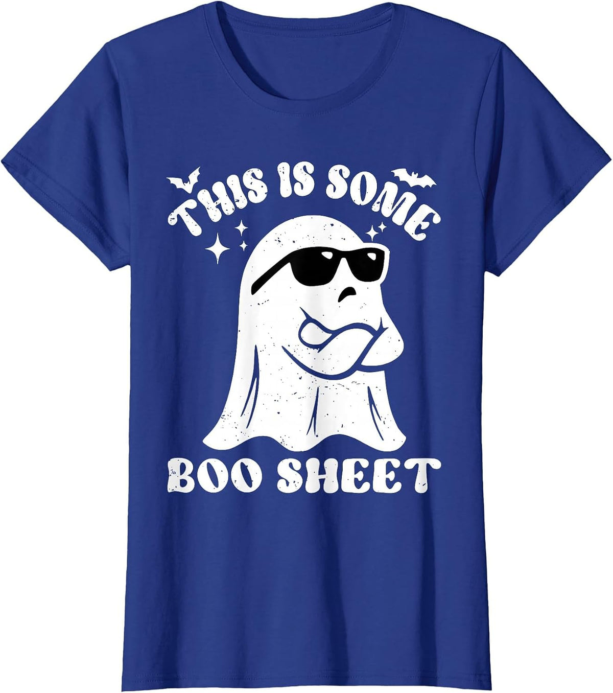 Funny Halloween Boo Ghost Sunglasses This is Some Boo Sheet T-Shirt - Royal Blue