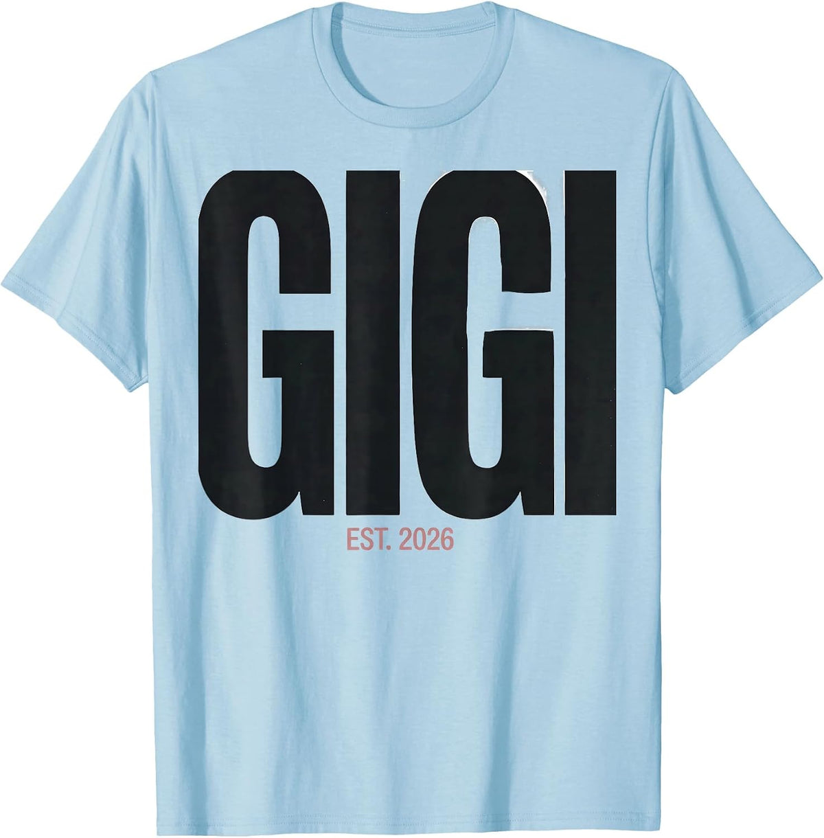Men's Gigi Est 2026 First Time Grandma Gift Grandparent T-Shirt - Baby Blue