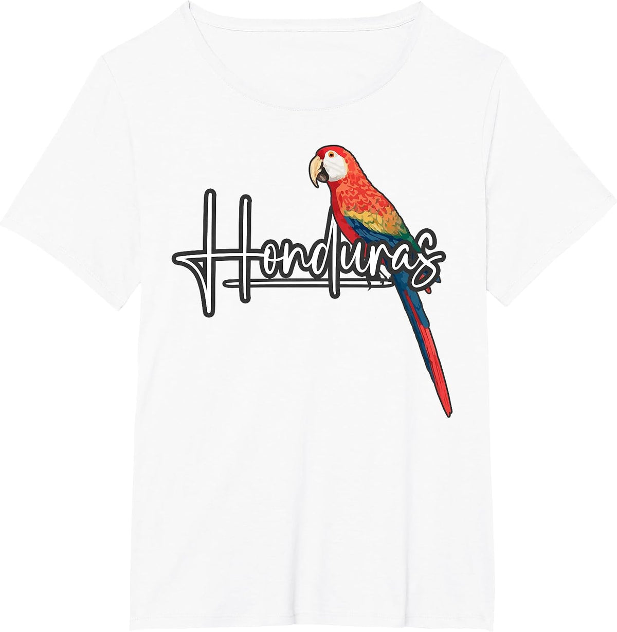 Honduran Scarlet Macaw Men Women Honduras T-Shirt - White