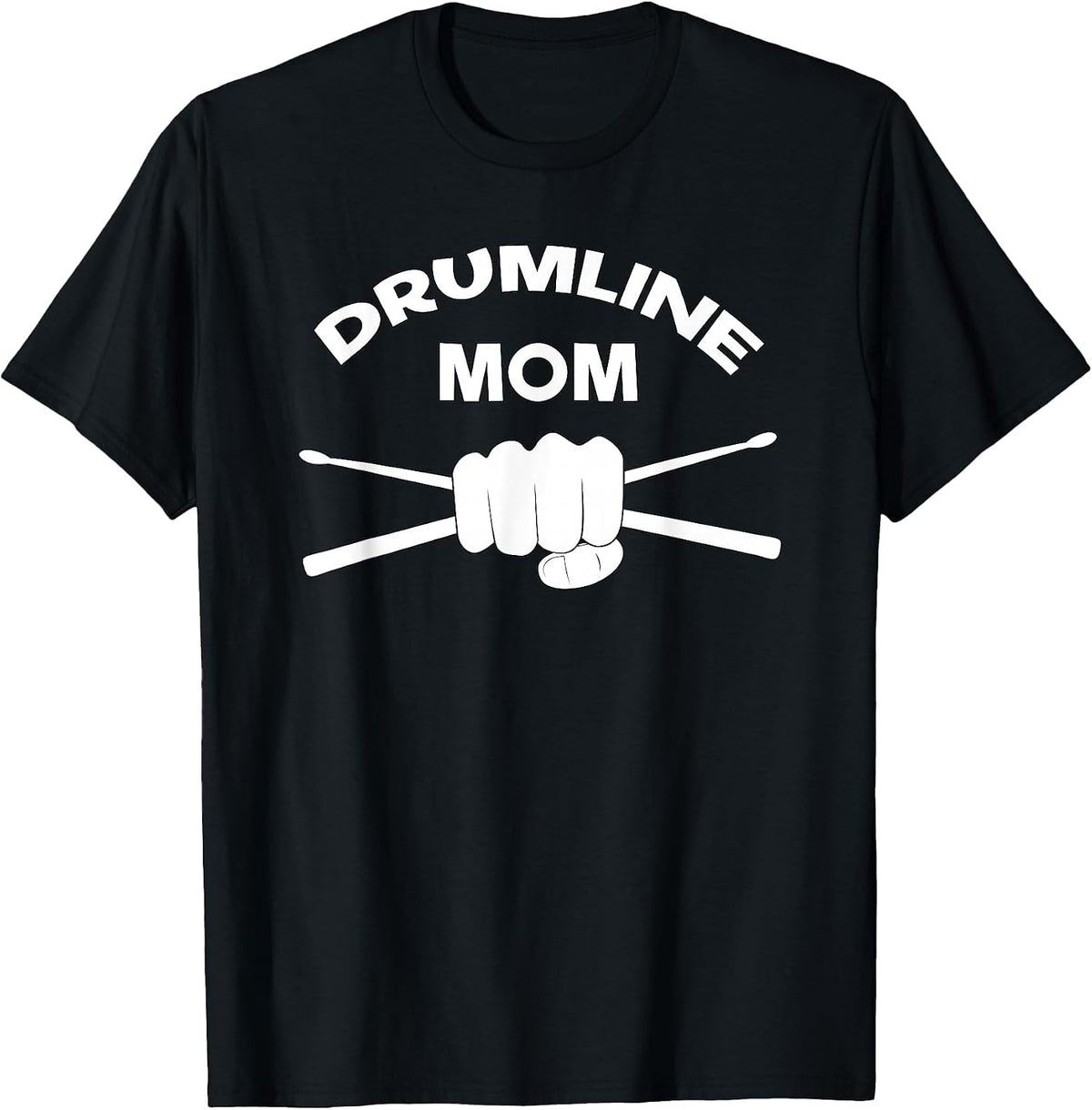 Drumline Mom Music Marching Band Support T-Shirt - Black