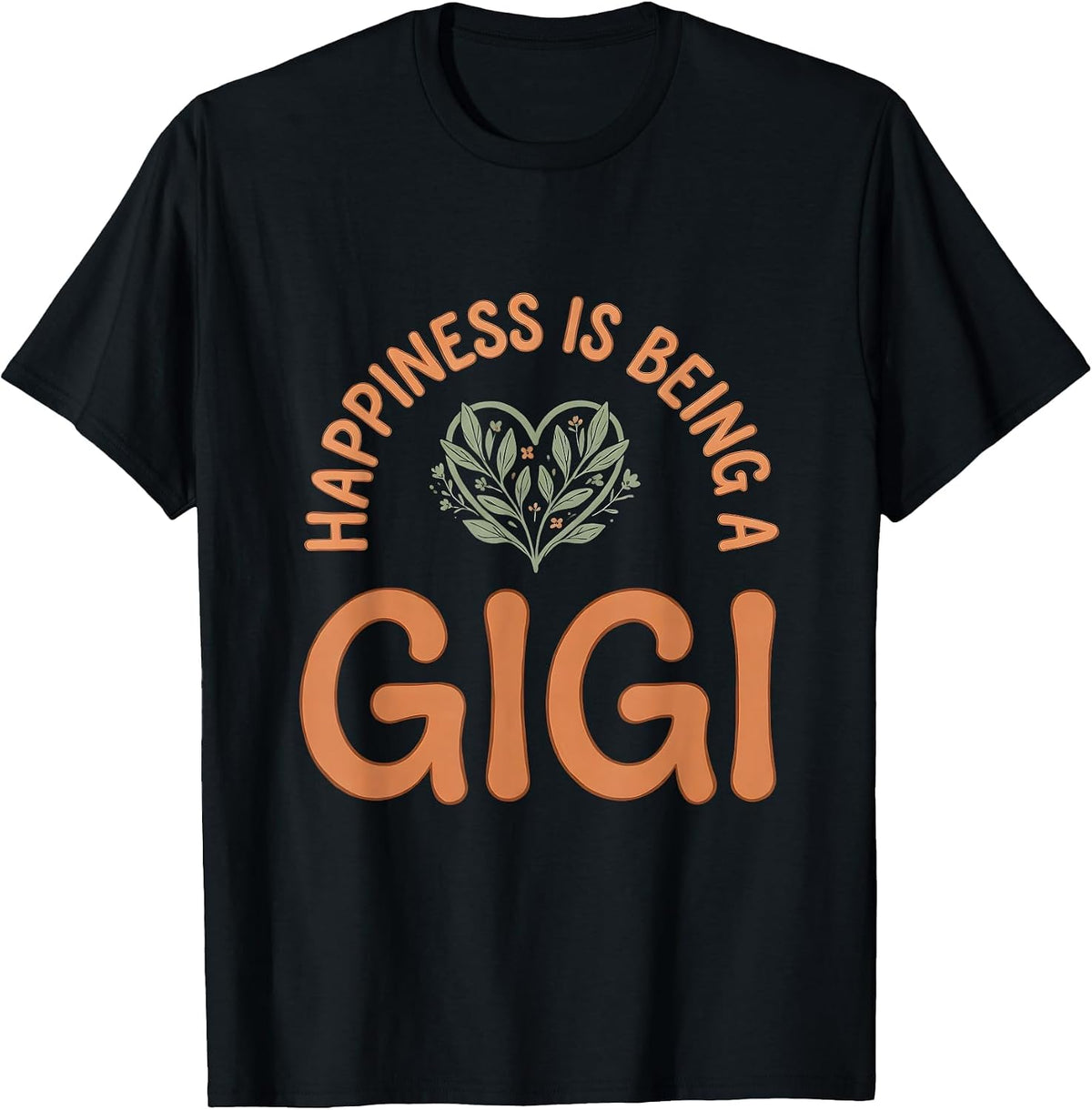 Men's Happiness Is Being A Gigi Boho Grandma Mother's Day T-Shirt - Black