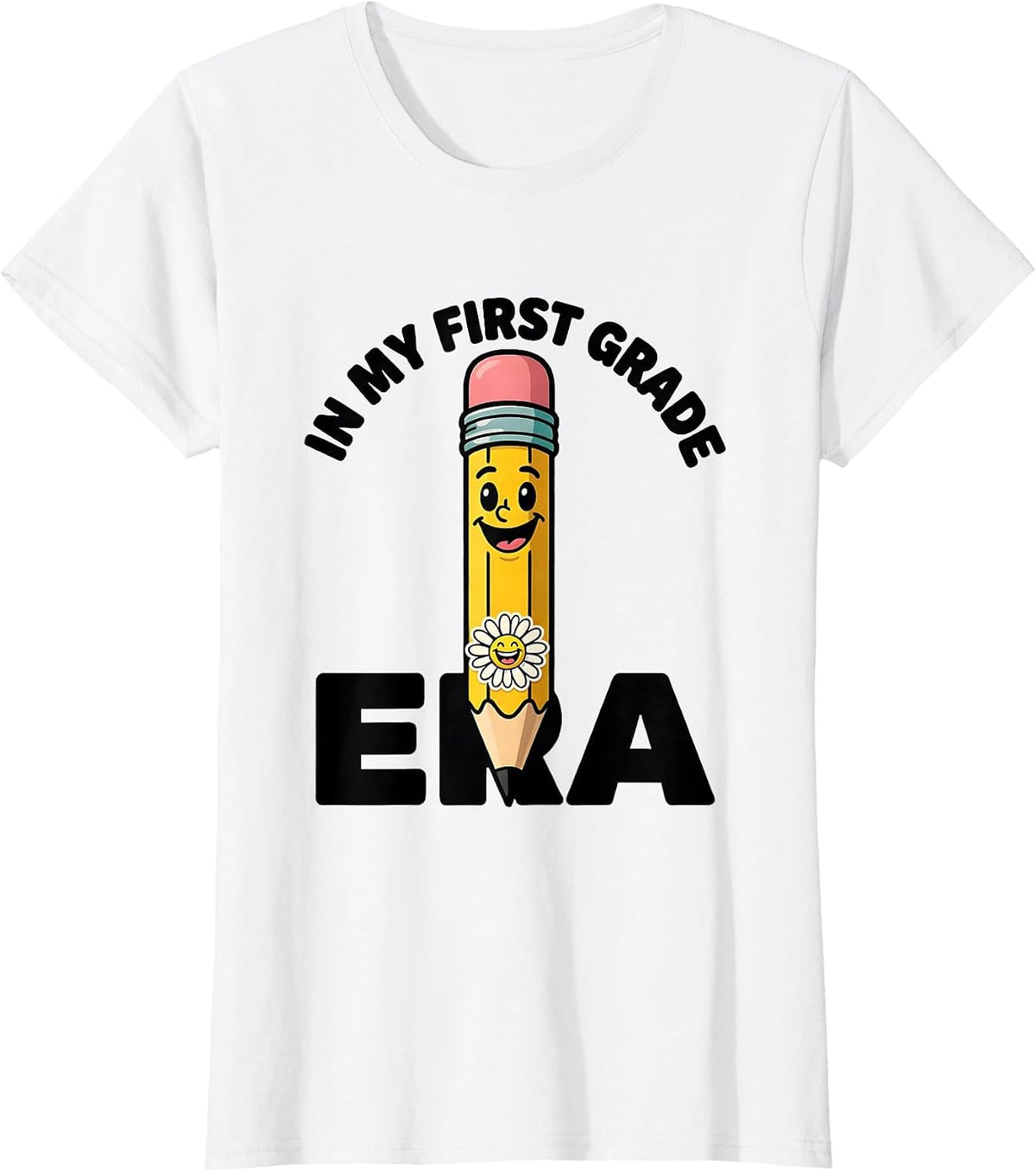 Women's In My First Grade Era Groovy First Grade Back To School T-Shirt - White