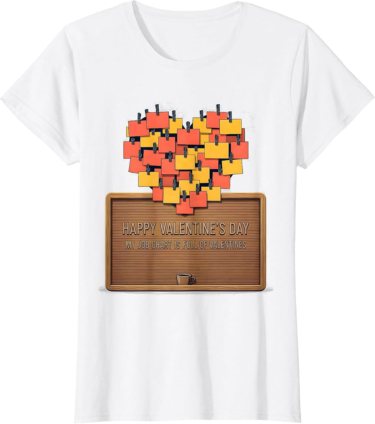 Happy Valentine's Day, My Job Chart Is Full Of Valentines T-Shirt - White