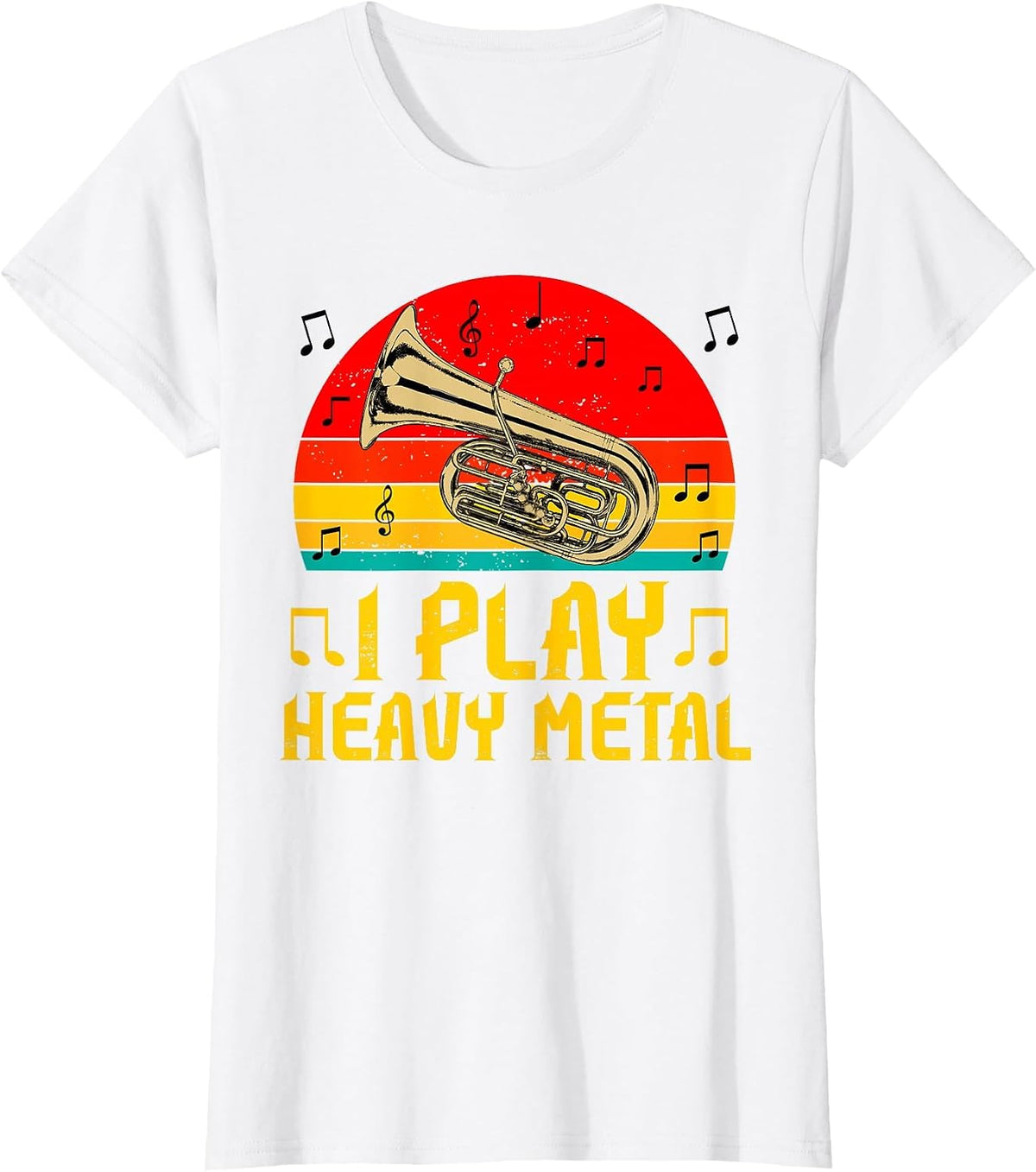 I Play Heavy Metal Euphonium for Funny Euphoniumist Player T-Shirt - White