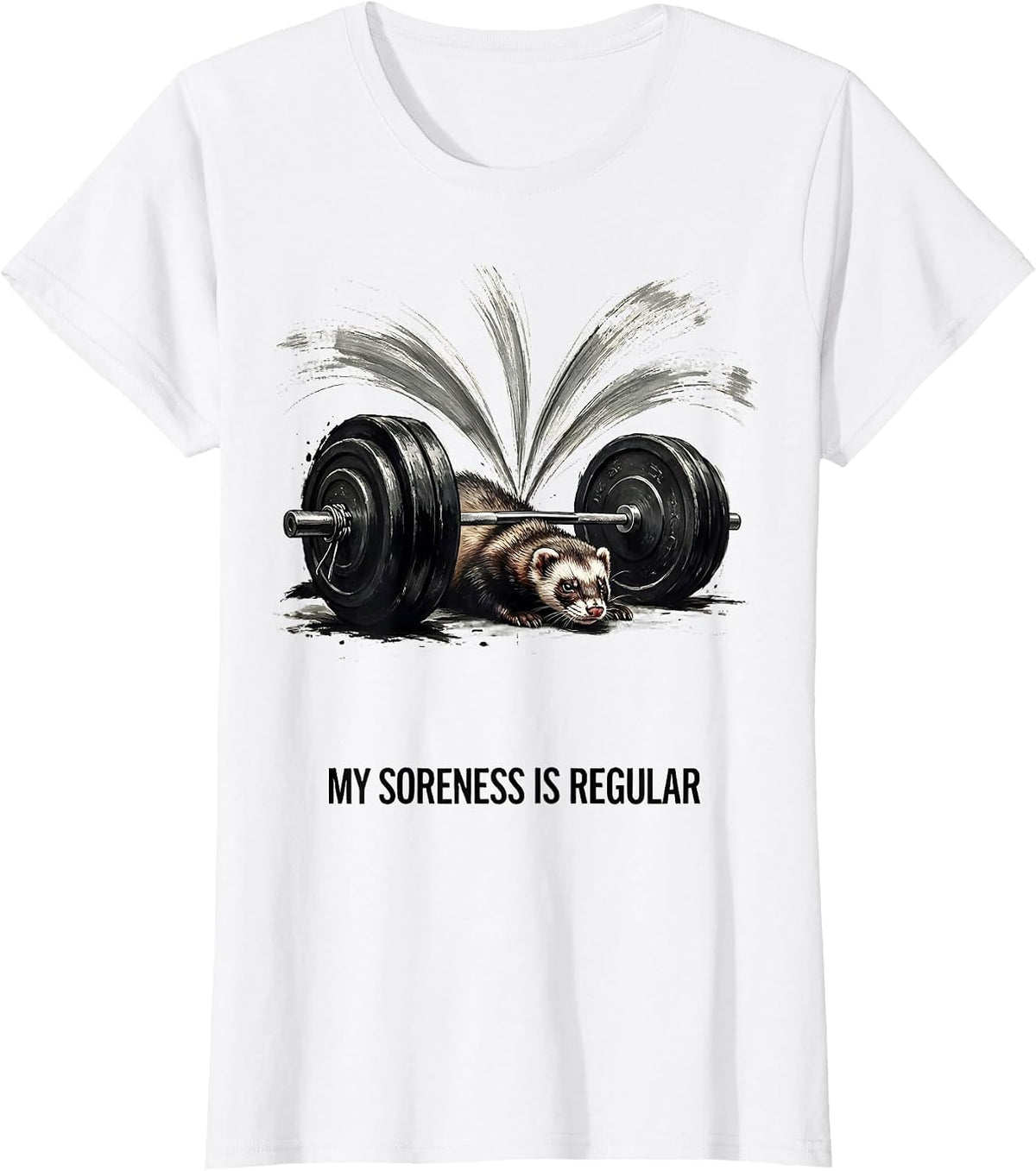 Women's My Soreness Is Regular Funny Gym Weightlifting Workout Humor T-Shirt - White