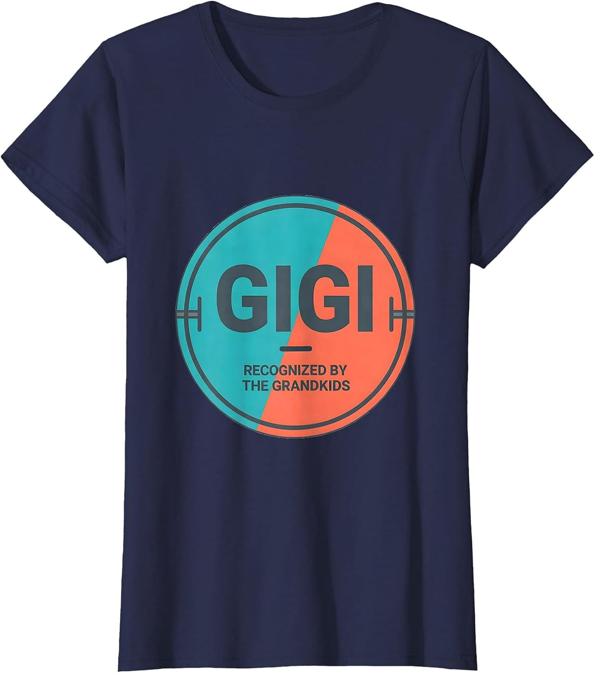 Women's Gigi Recognized By The Grandkids Funny Grandma Humor T-Shirt - Navy Blue