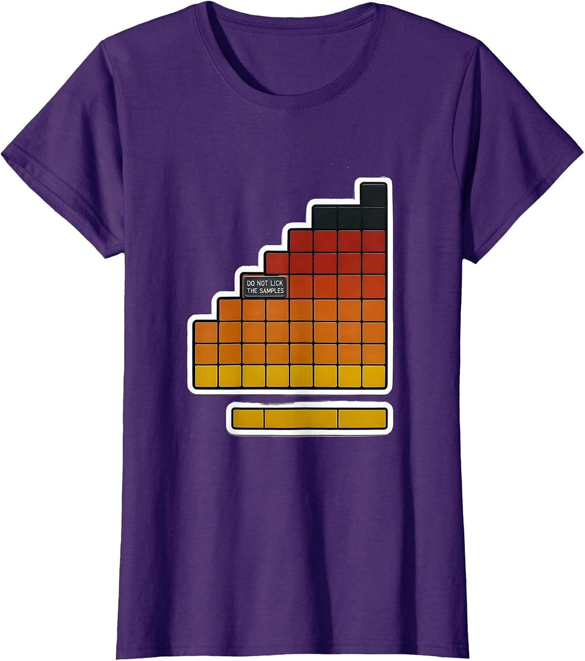 Women's Do Not Lick The Samples Funny Periodic Table Chemistry T-Shirt - Purple