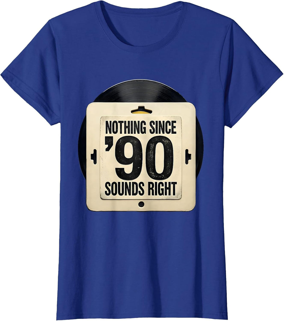 Women's Nothing Since '90 Sounds Right Vintage Hip Hop Rap Lyric T-Shirt - Royal Blue