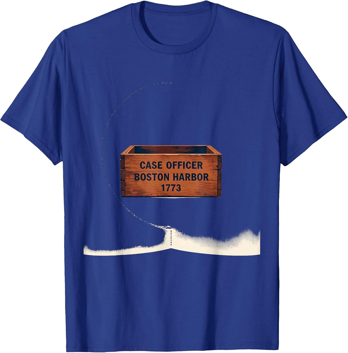 Men's Case Officer Boston Harbor 1773 Funny History Teacher 4th T-Shirt - Royal Blue