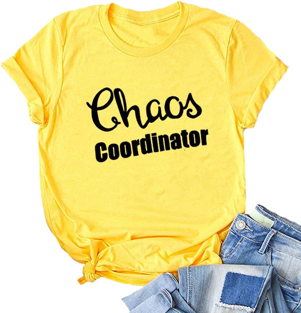 YourTops Women Chaos Coordinator T-Shirt - 2-yellow
