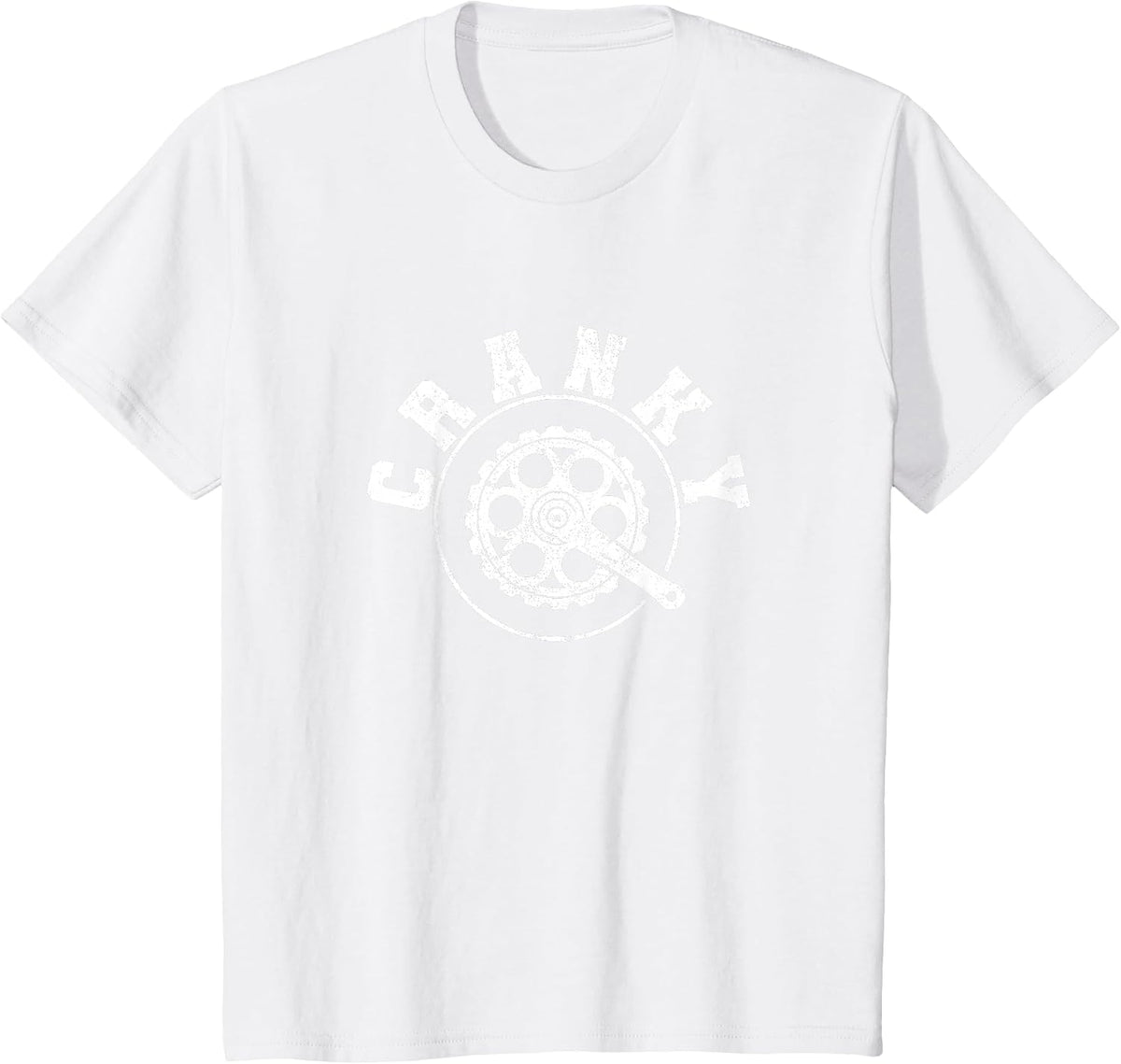 Cranky Funny Bicycle Lover Crank Cycling Biker Mountain Bike T-Shirt - White