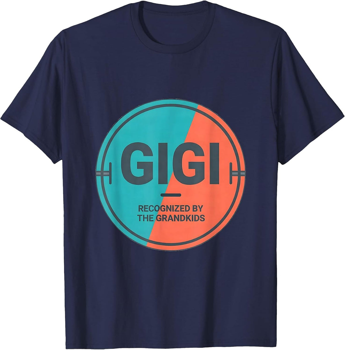 Men's Gigi Recognized By The Grandkids Funny Grandma Humor T-Shirt - Navy Blue