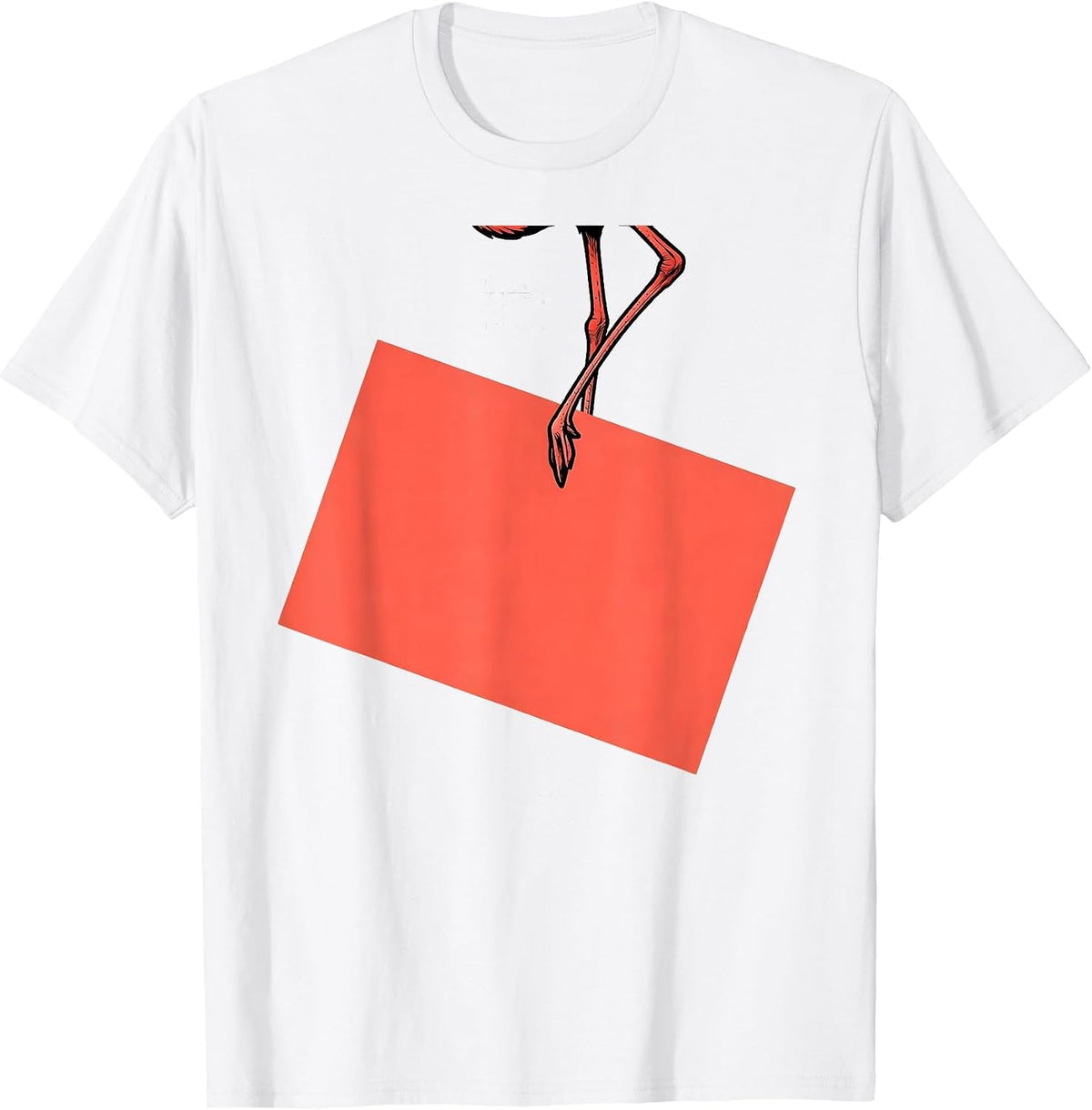 Men's Suspended Flamingo Pink Novelty Bird Humor Gift T-Shirt - White