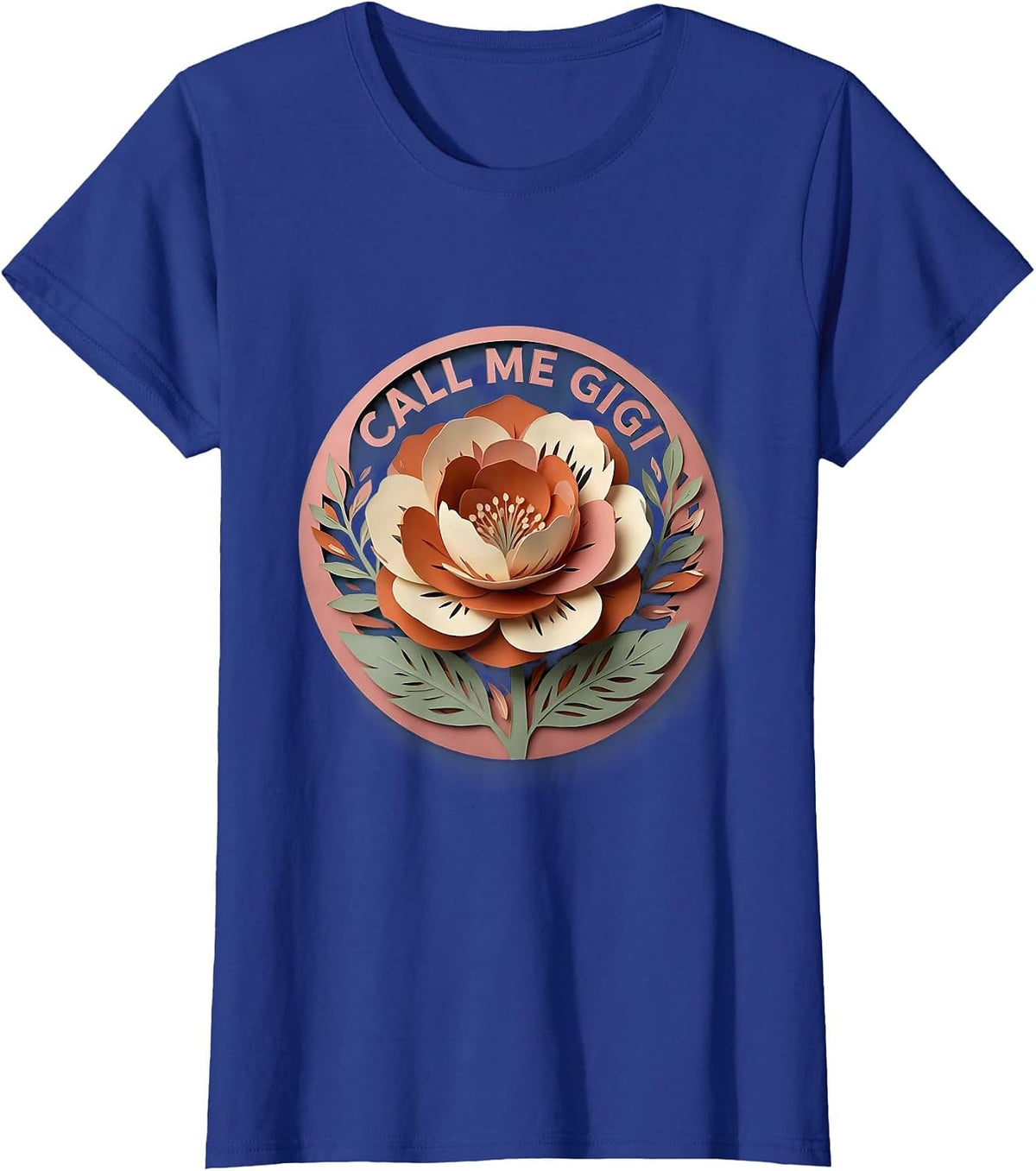 Women's Call Me Gigi Proud Grandparent Design T-Shirt - Royal Blue