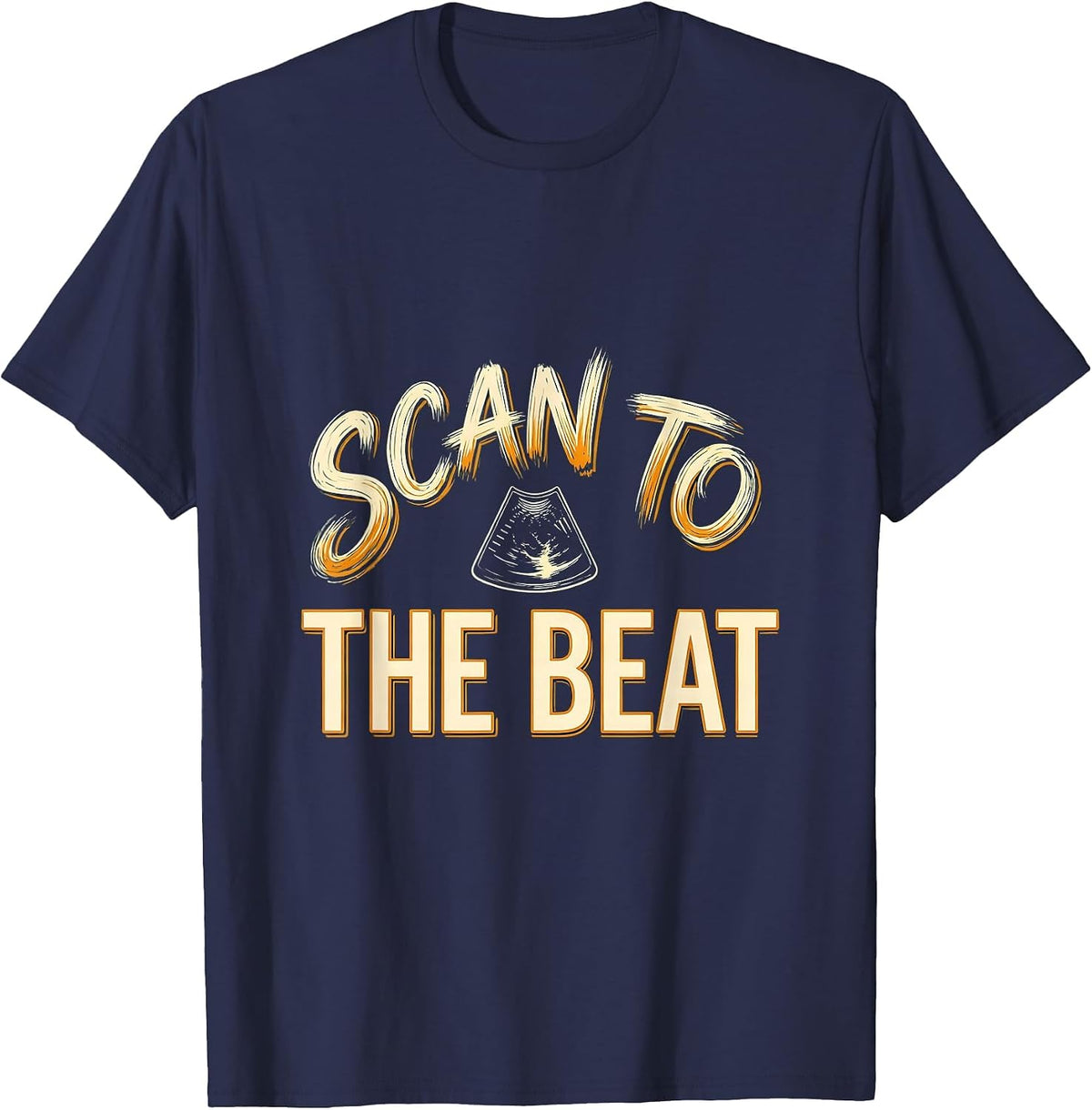 Scan To The Beat Funny Radiology Rad Tech X-Ray Tech T-Shirt - Navy Blue