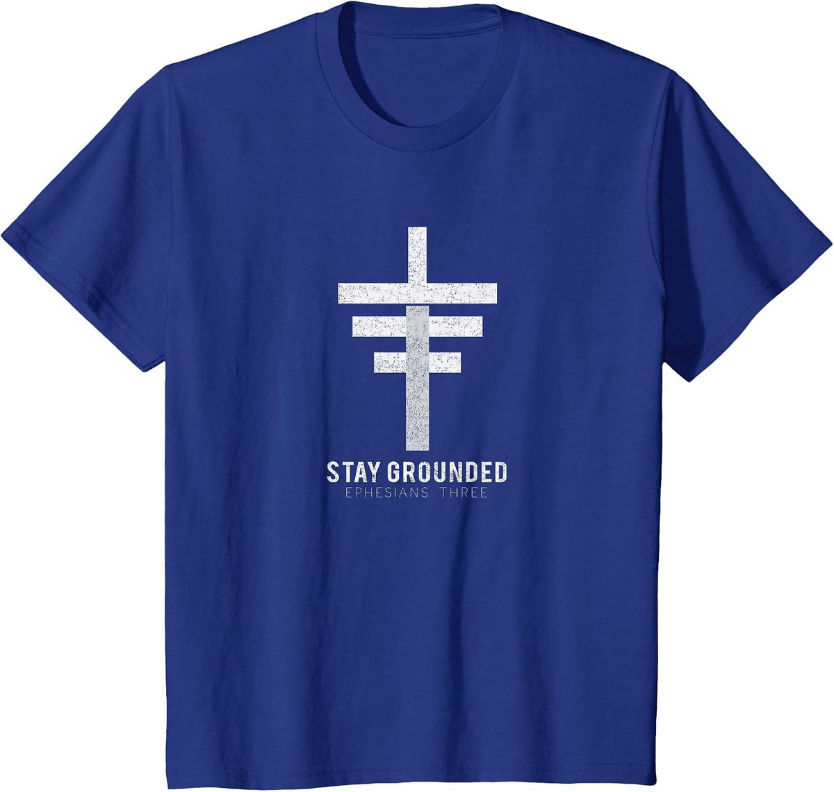 Stay Grounded - Christian Ephesians 3 - Electrician Graphic T-Shirt - Royal Blue