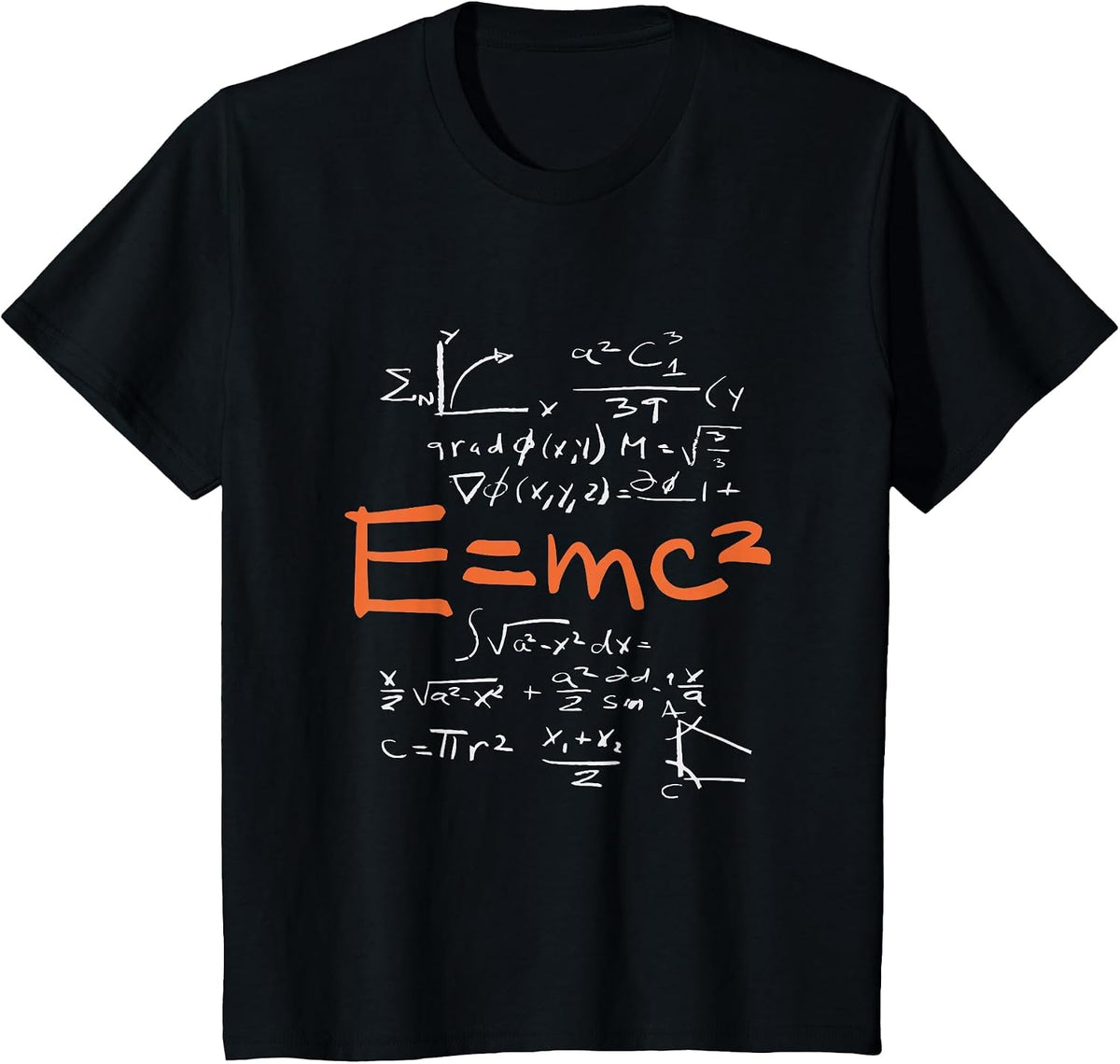 E=mc2 Science Equations Math Physics Formula Einstein Theory T-Shirt - Black