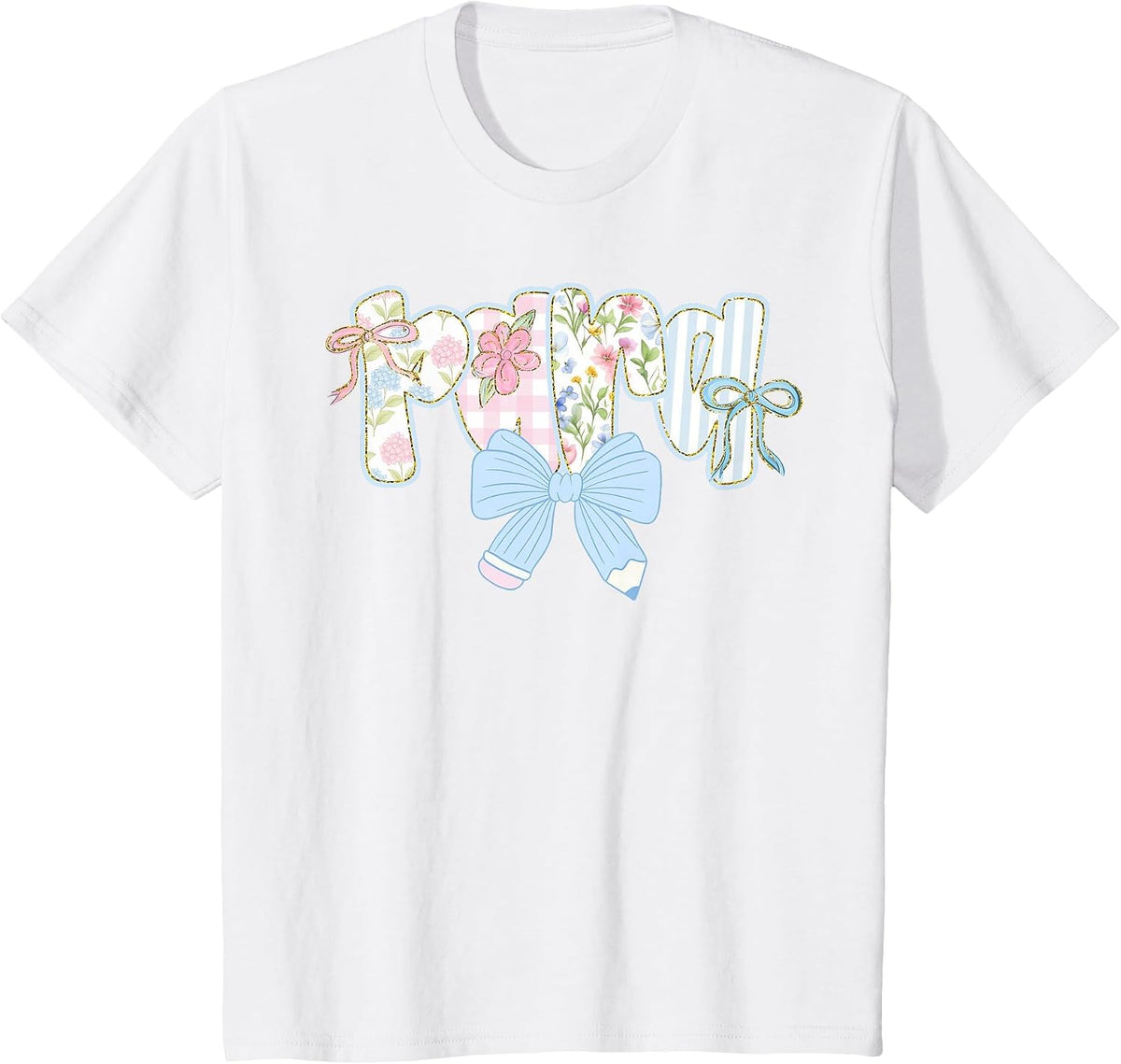 para Teacher Coquette Bow First Day of School Back to School T-Shirt - White