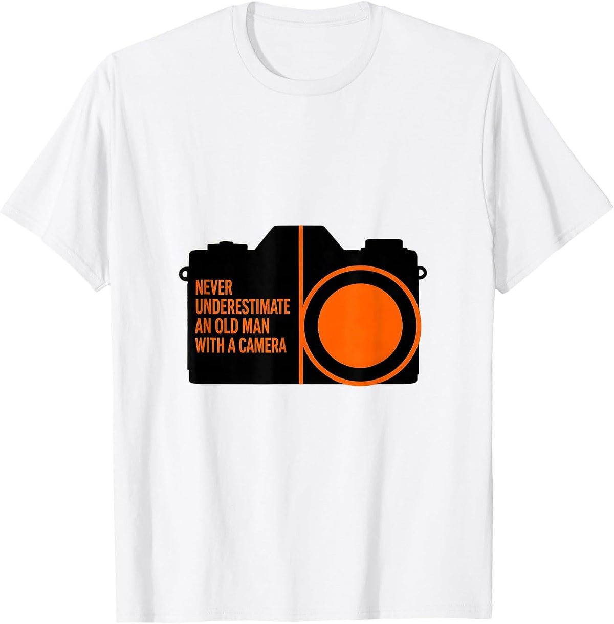 Men's Never Underestimate An Old Man With A Camera Photography T-Shirt - White