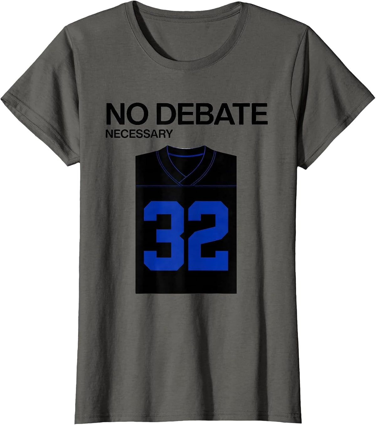 Women's No Debate Necessary GOAT Basketball Legend Tribute Sports T-Shirt - Asphalt Grey