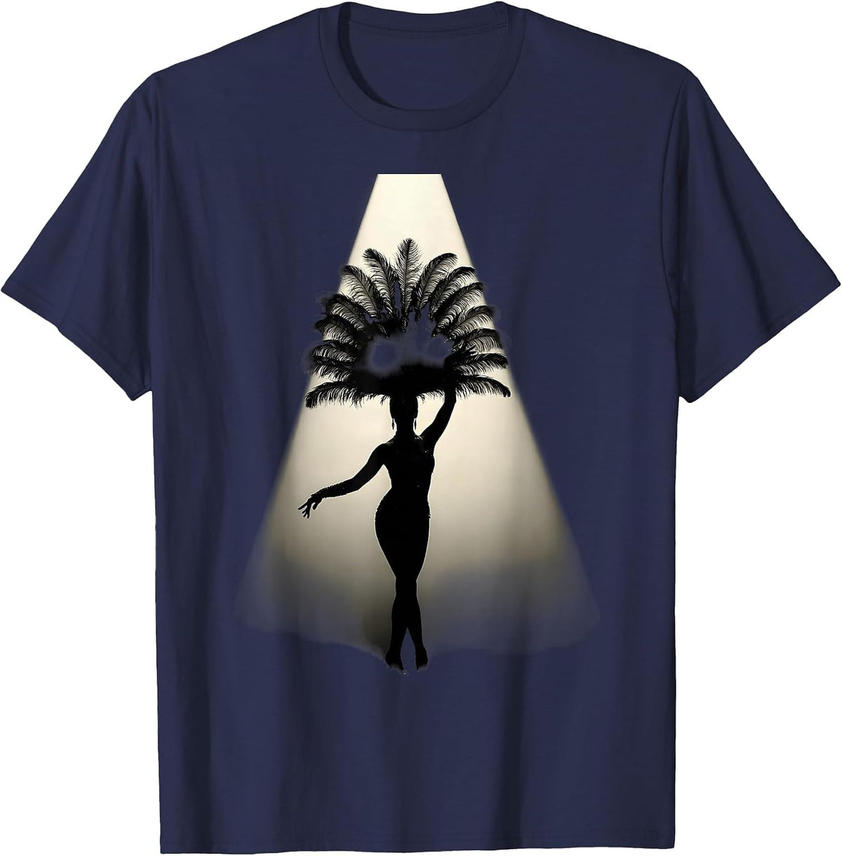 Men's Showgirl Solo Spotlight Graphic Design T-Shirt - Navy Blue