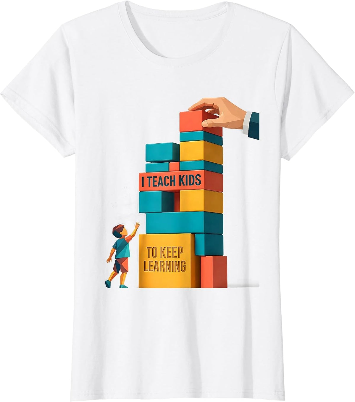 I Teach Kids To Keep Learning Funny Teacher Appreciation T-Shirt - White