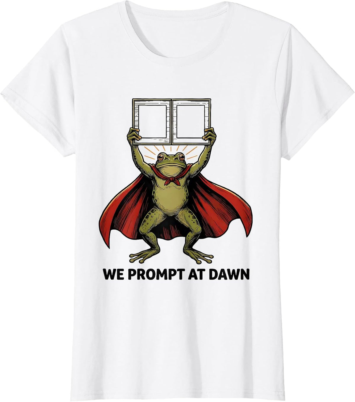 Women's We Prompt At Dawn Funny Teacher Frog Back to School T-Shirt - White