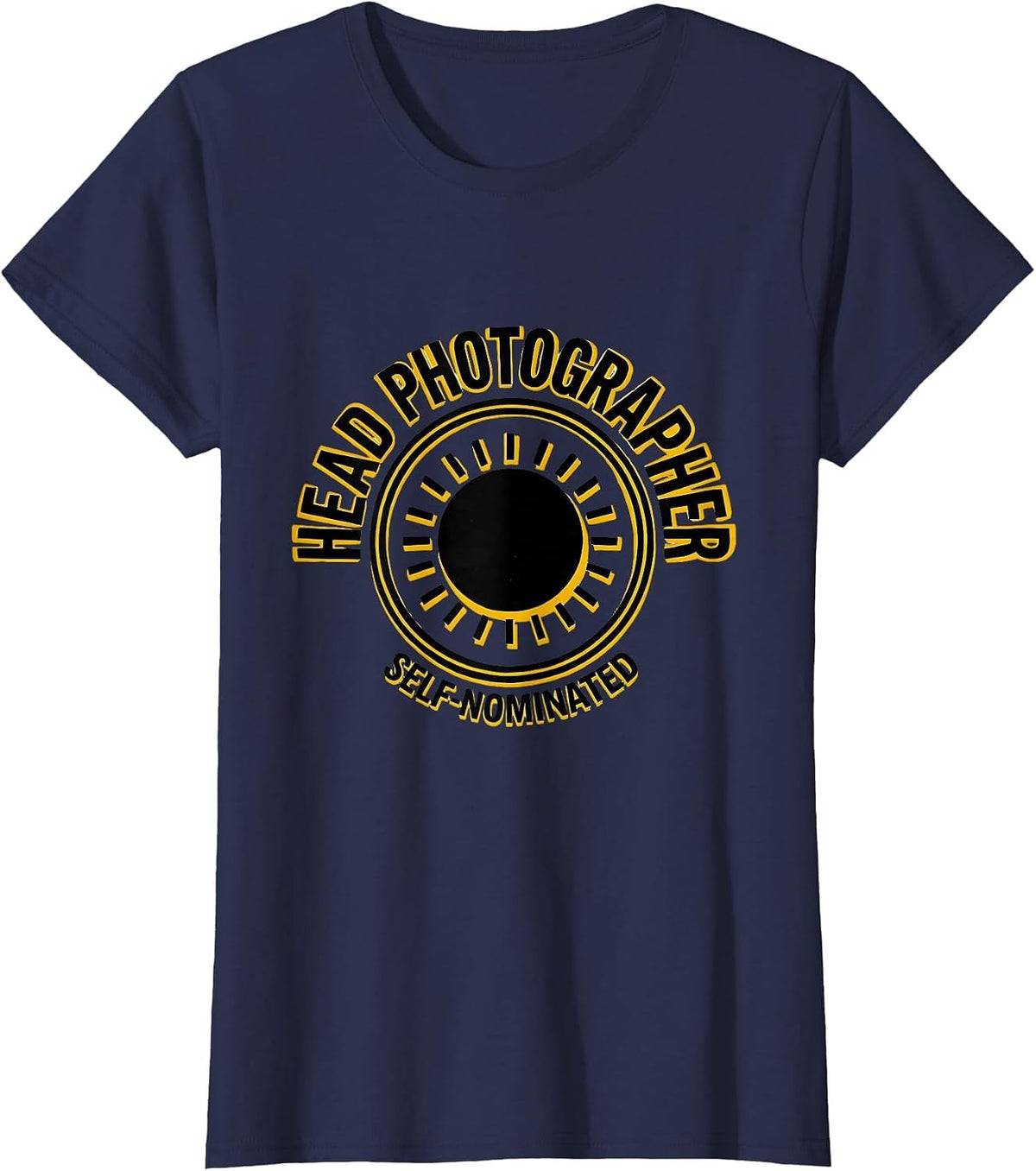 Women's Head Photographer Self-Nominated Funny Photography Humor T-Shirt - Navy Blue